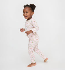 The Baby Sully PJ Set - Light Pink Trellis