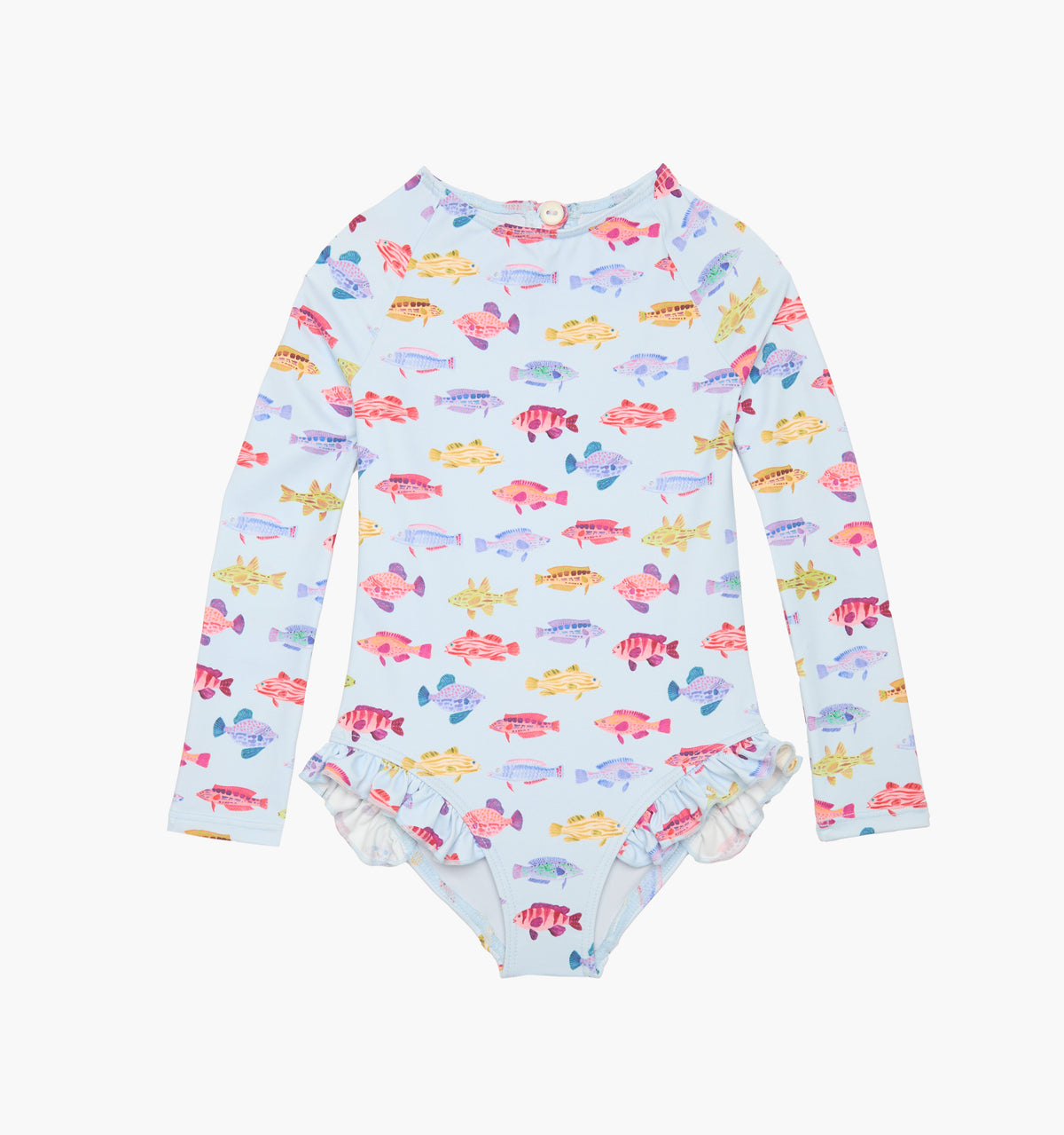 The Baby Sora Rashguard - Blue Rainbow Fish