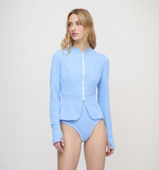 The Alexia Rashguard - Hydrangea Blue