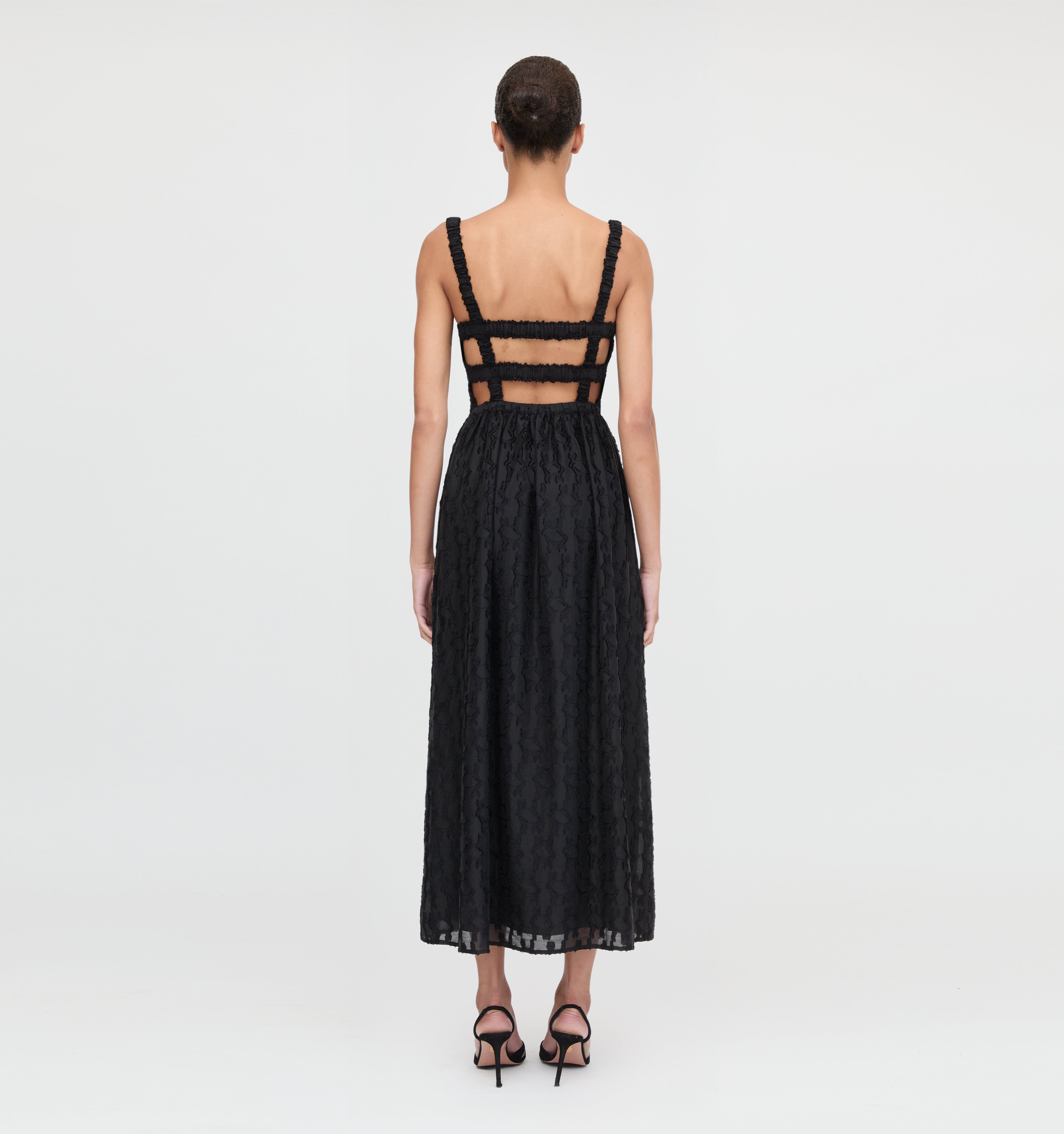 The Anita Nap Dress - Black Fil Coupé