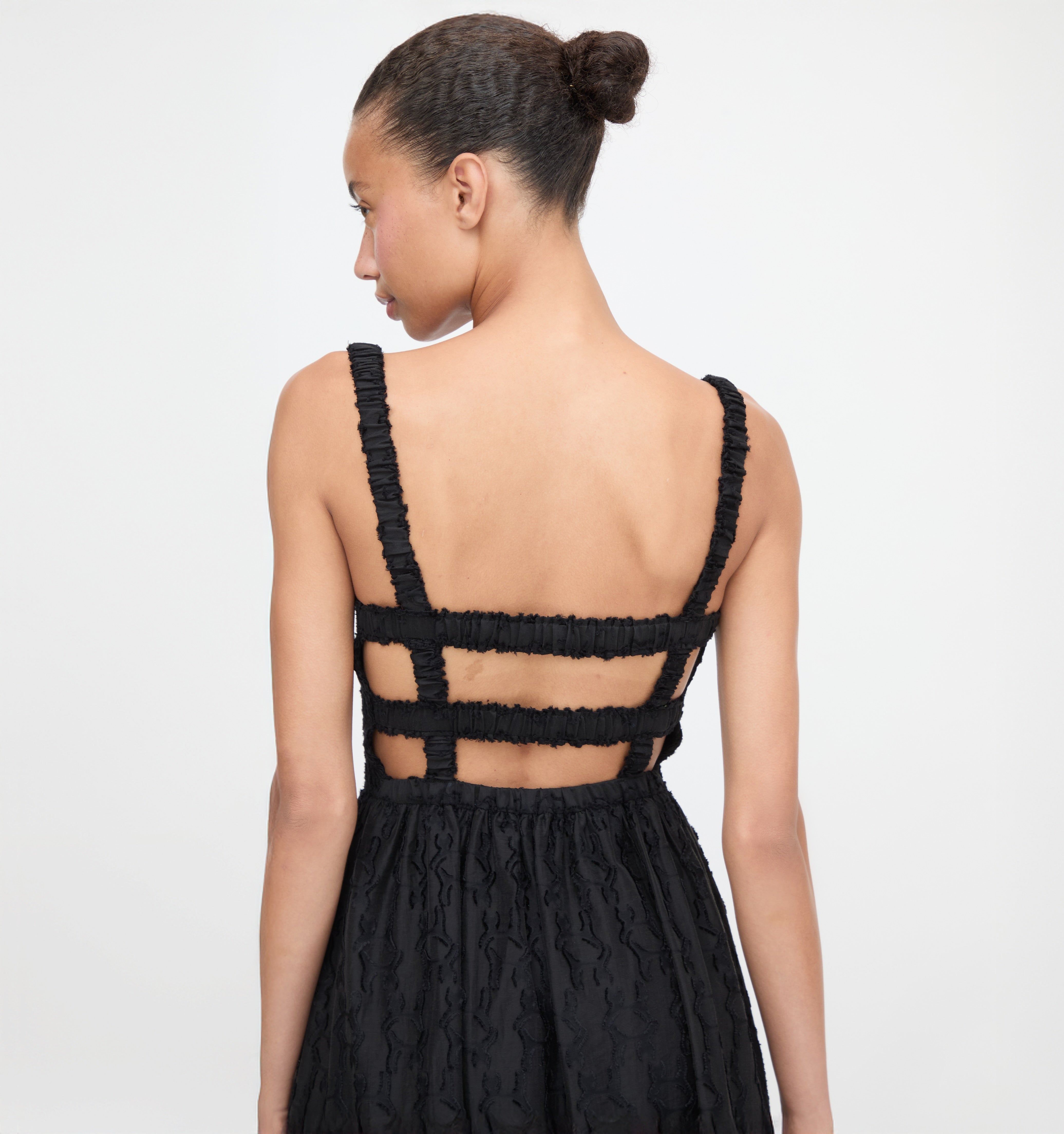The Anita Nap Dress - Black Fil Coupé