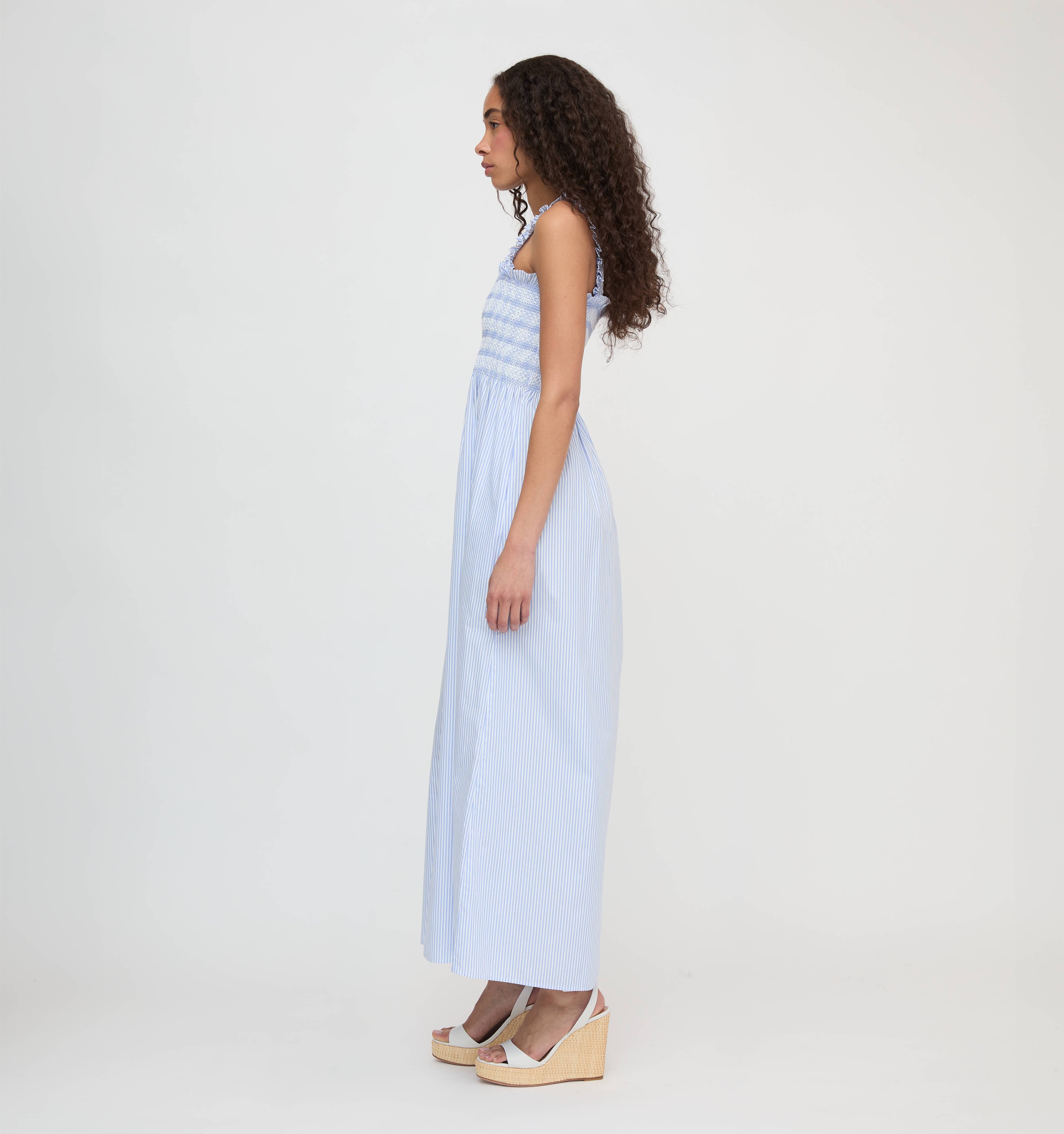 The Ashlyn Nap Dress - Blue/White Stripe