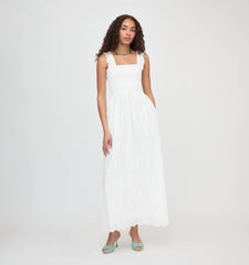 The Ashlyn Nap Dress - White Trellis Broderie