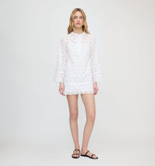 The Attica Dress - White Sand Dollar Broderie