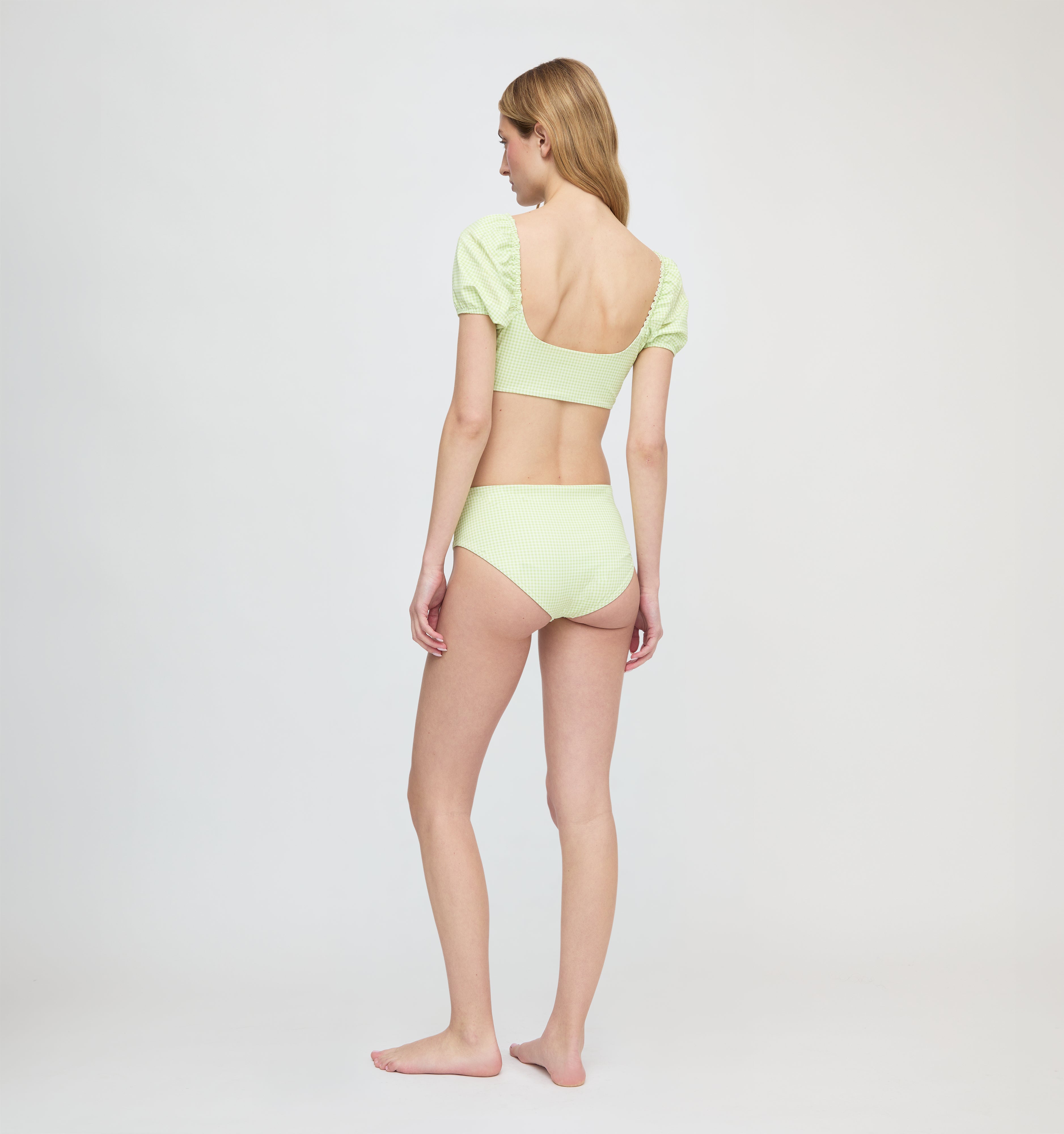 The Aurelia Bikini Set - Lime Gingham