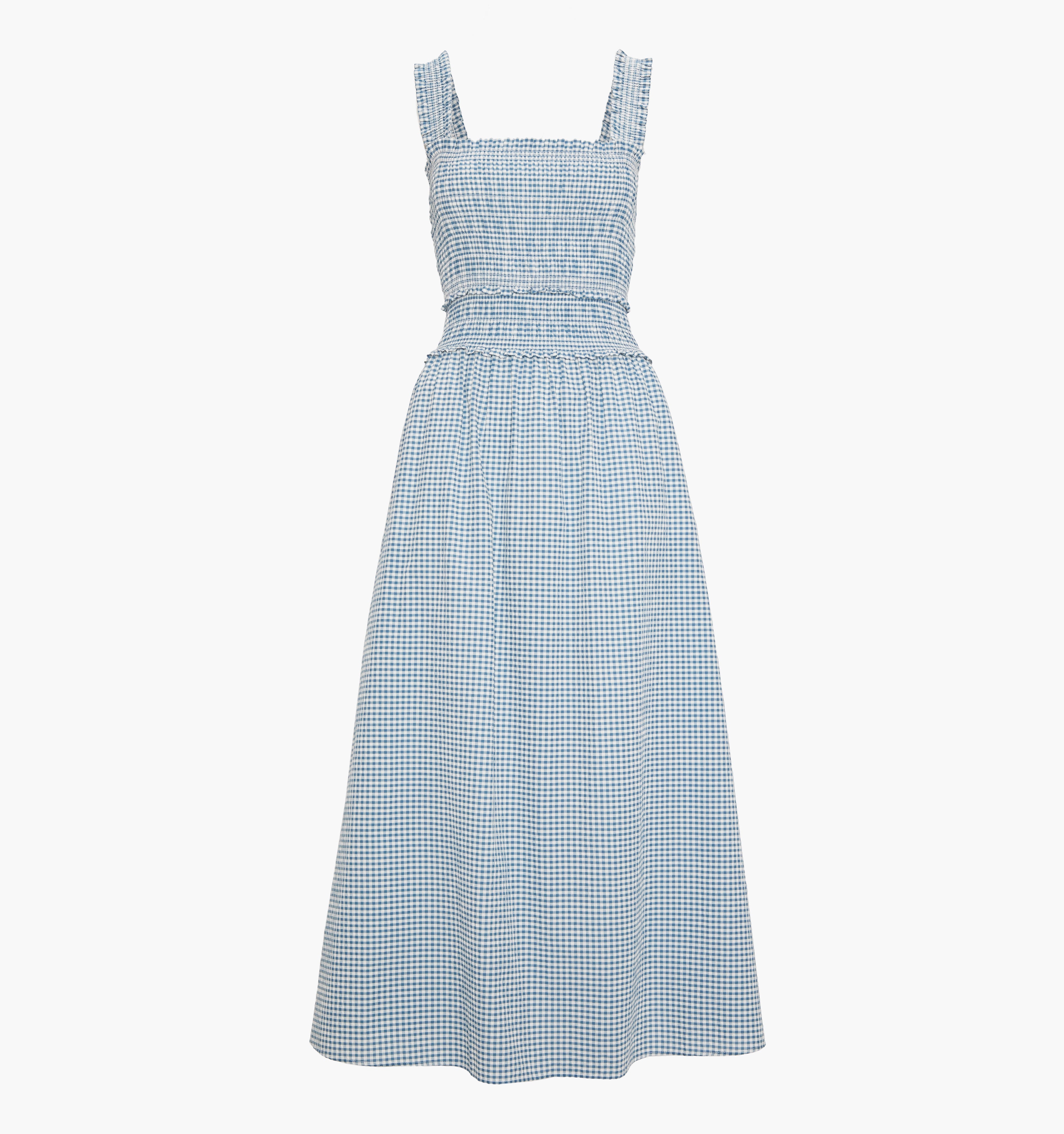 The Azalea Maxi Nap Dress - Lagoon Gingham