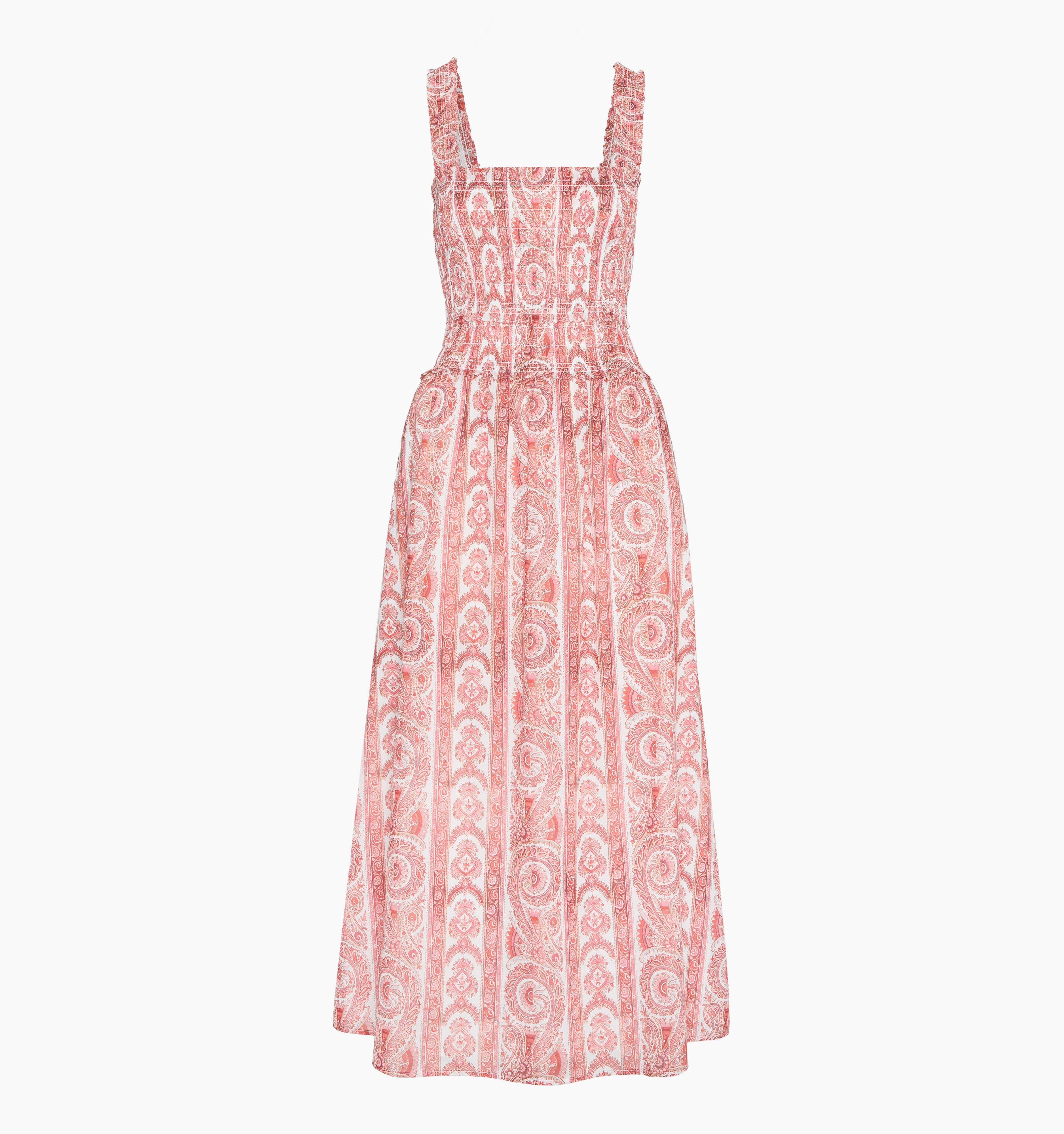 The Azalea Maxi Nap Dress - Coral Corsica Paisley