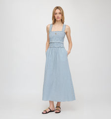 The Azalea Maxi Nap Dress - Lagoon Gingham