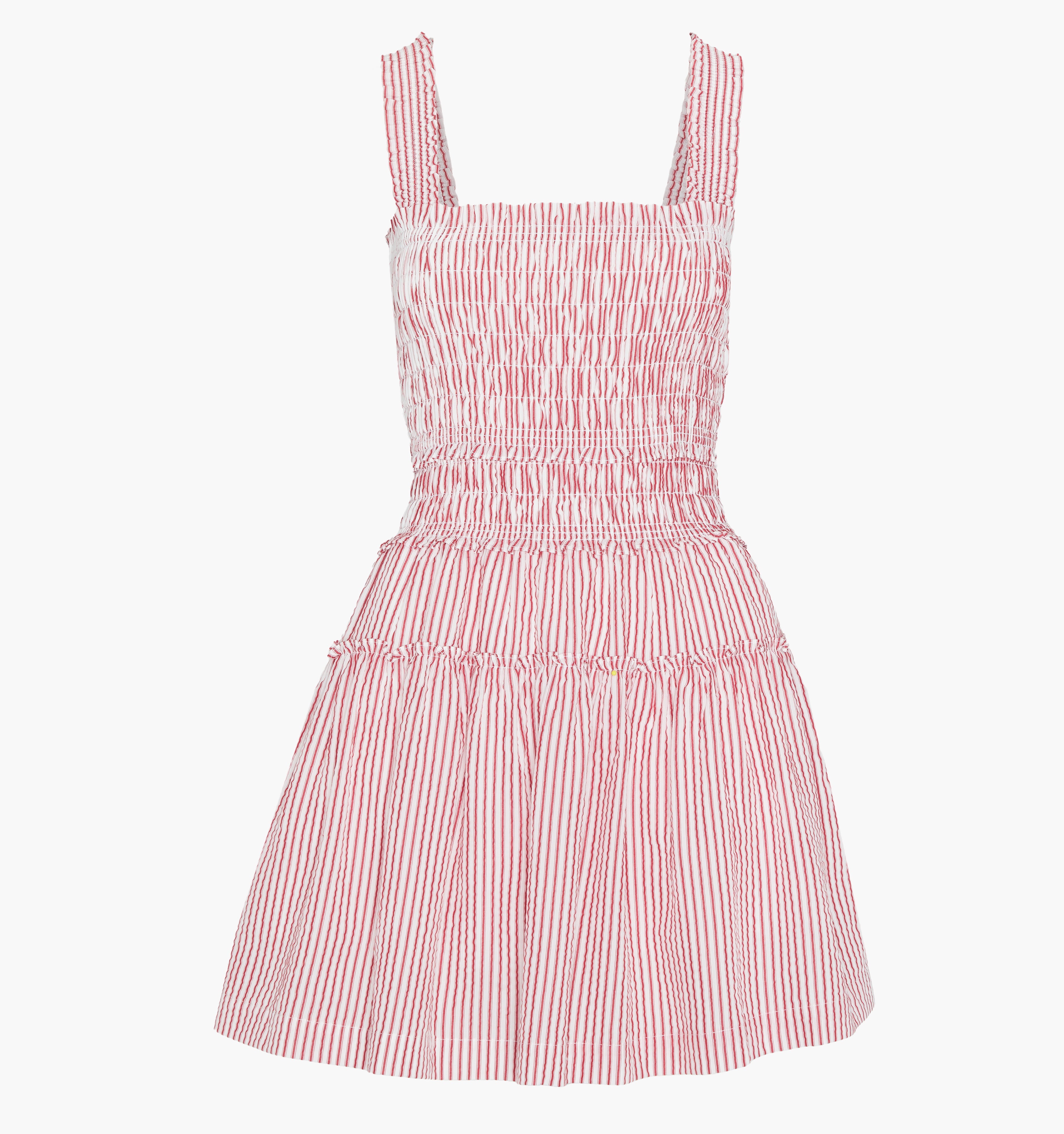 The Azalea Mini Nap Dress - Red Ticking Stripe