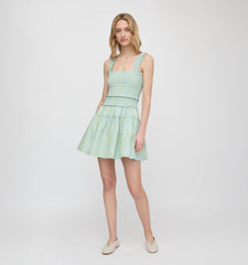 The Azalea Mini Nap Dress - Blue/Green Stripe