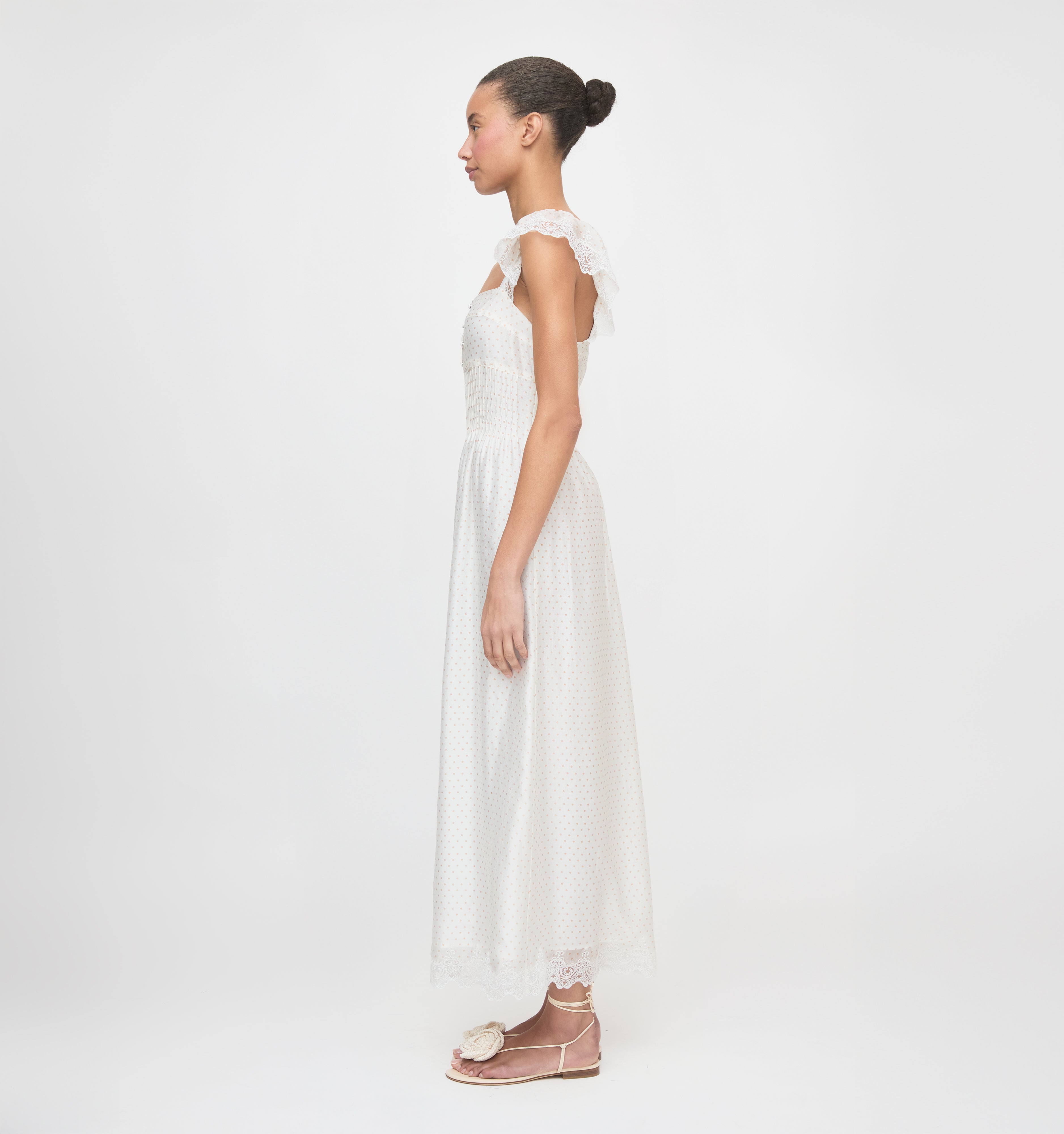 The Beckham Dress - Sand Dot