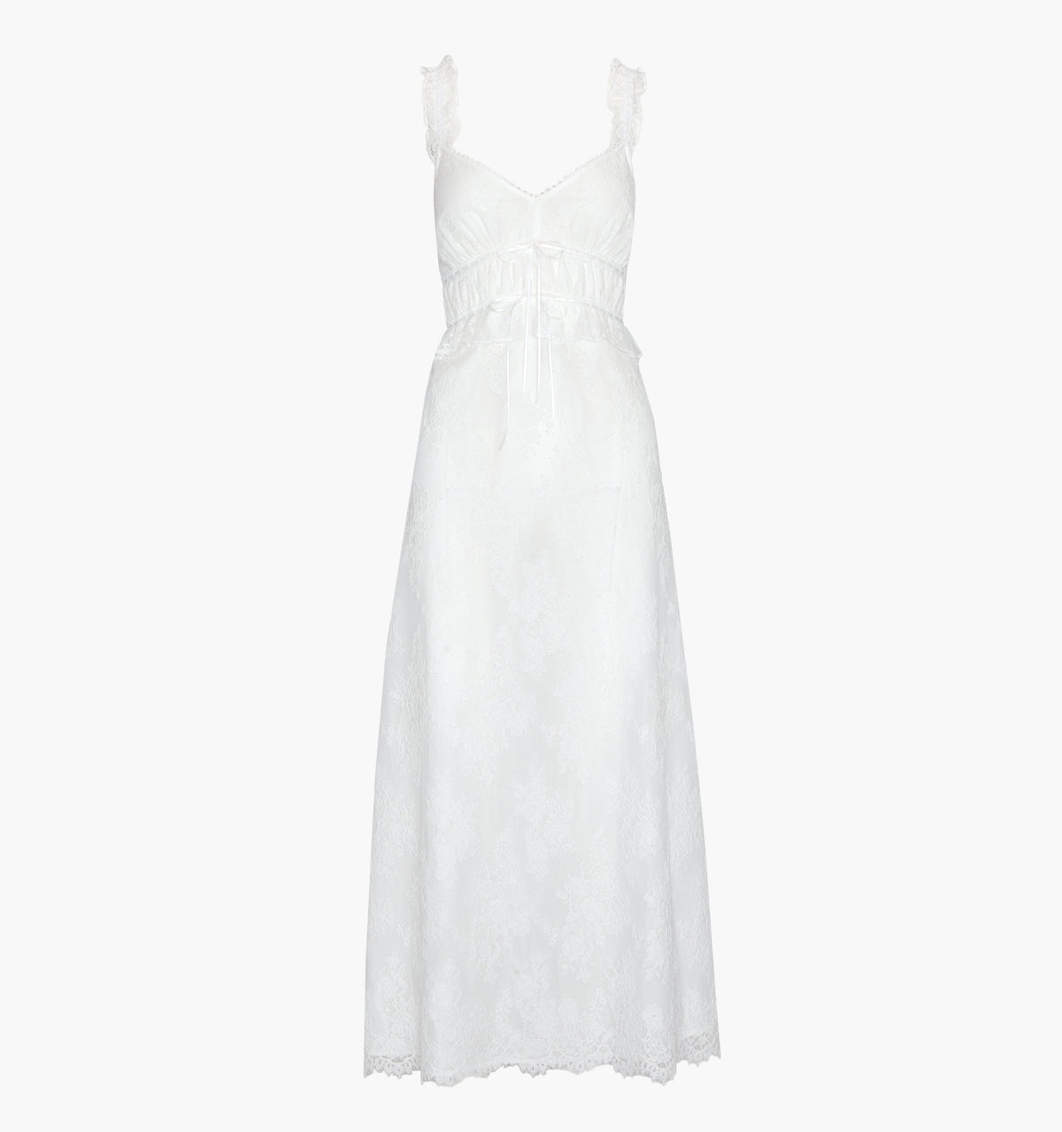 The Bonnie Nightgown - White Magnolia Lace