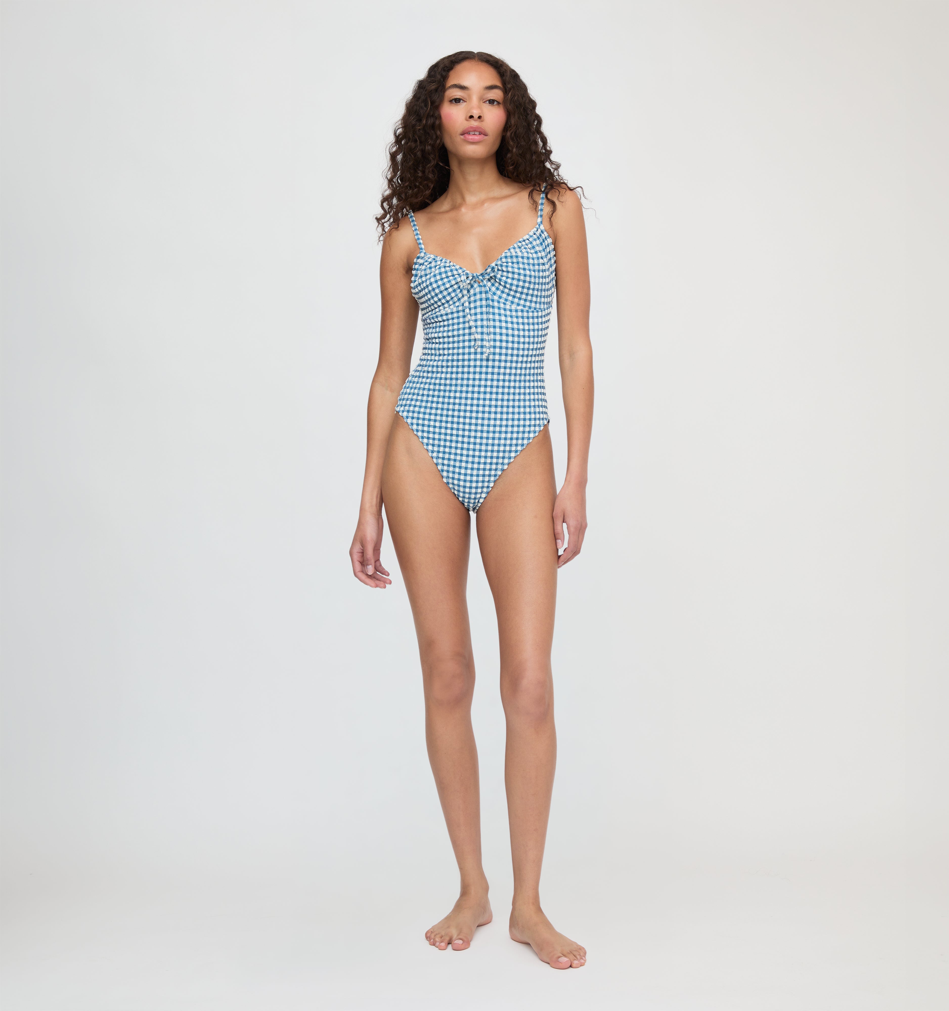 The Cari One Piece - Lagoon Gingham