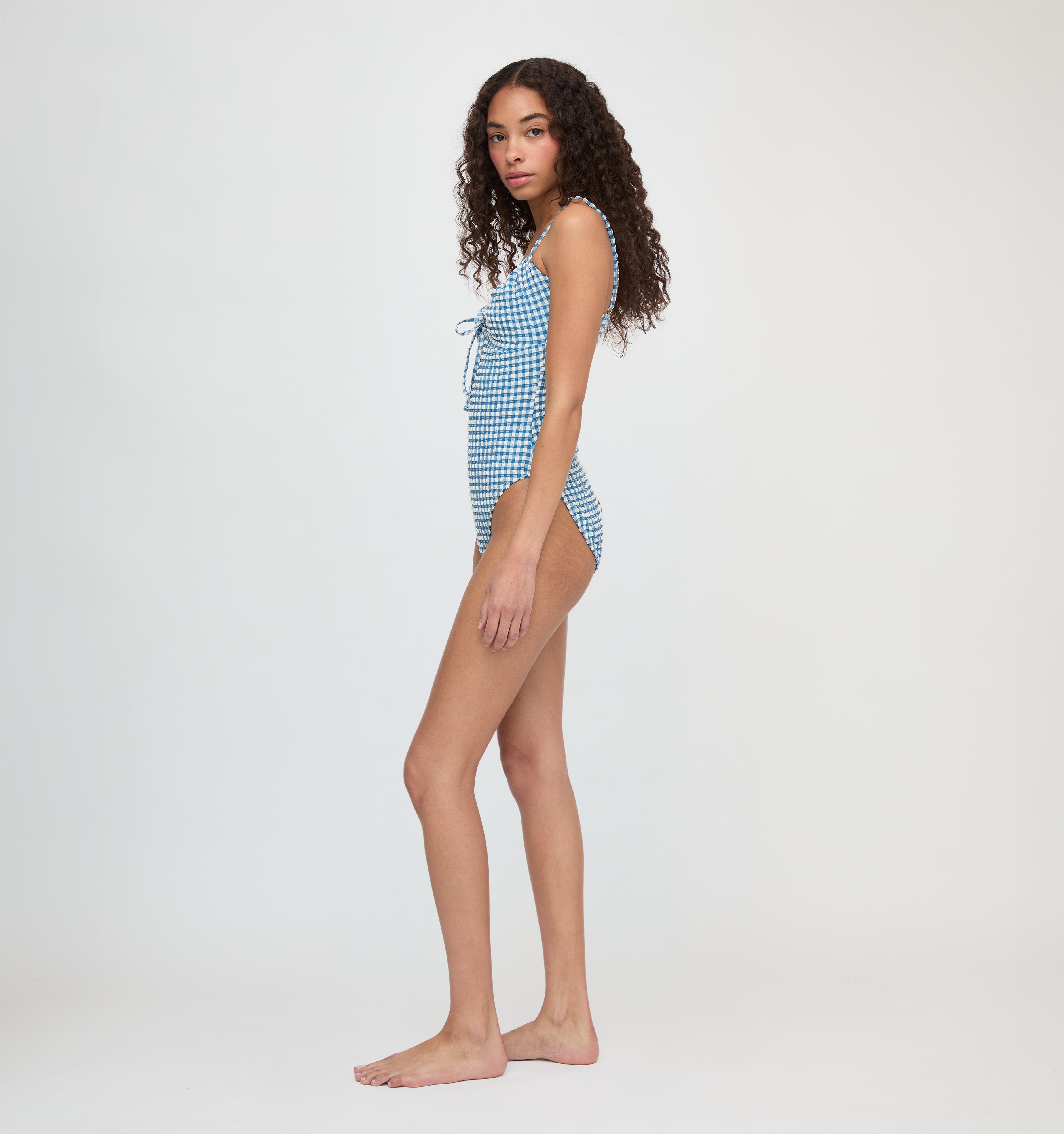 The Cari One Piece - Lagoon Gingham