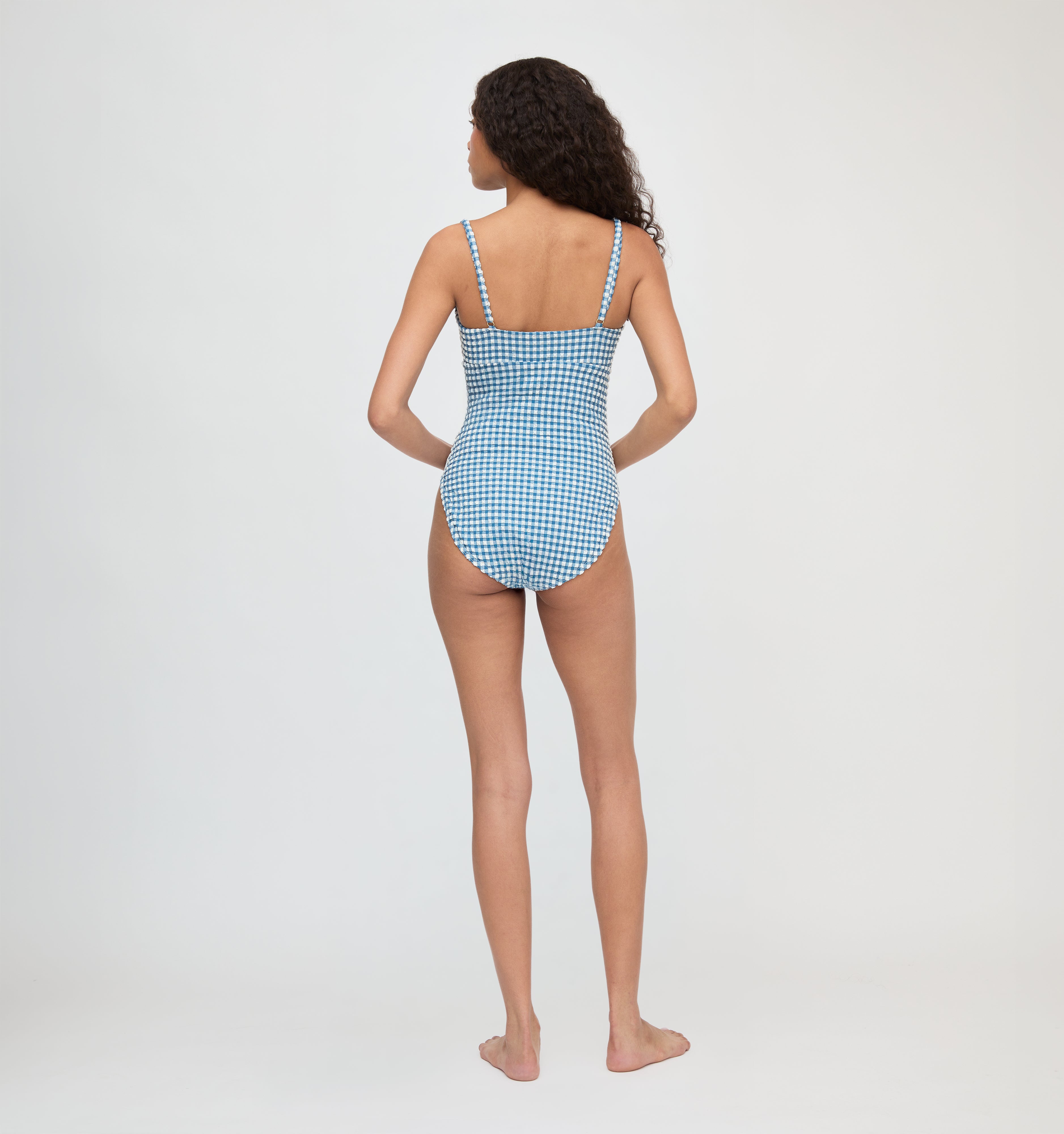 The Cari One Piece - Lagoon Gingham