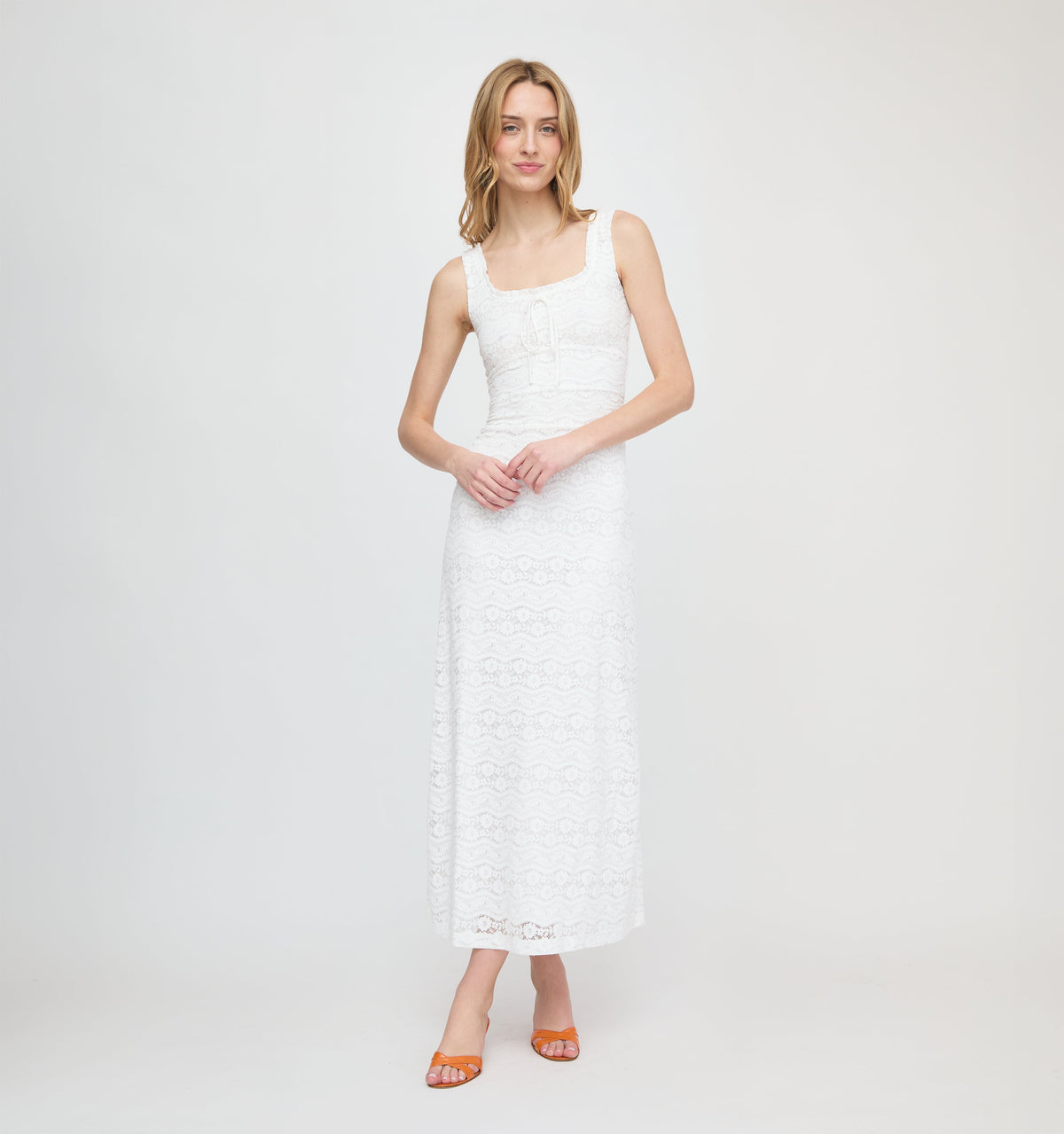 The Coraline Dress - White Stretch Lace