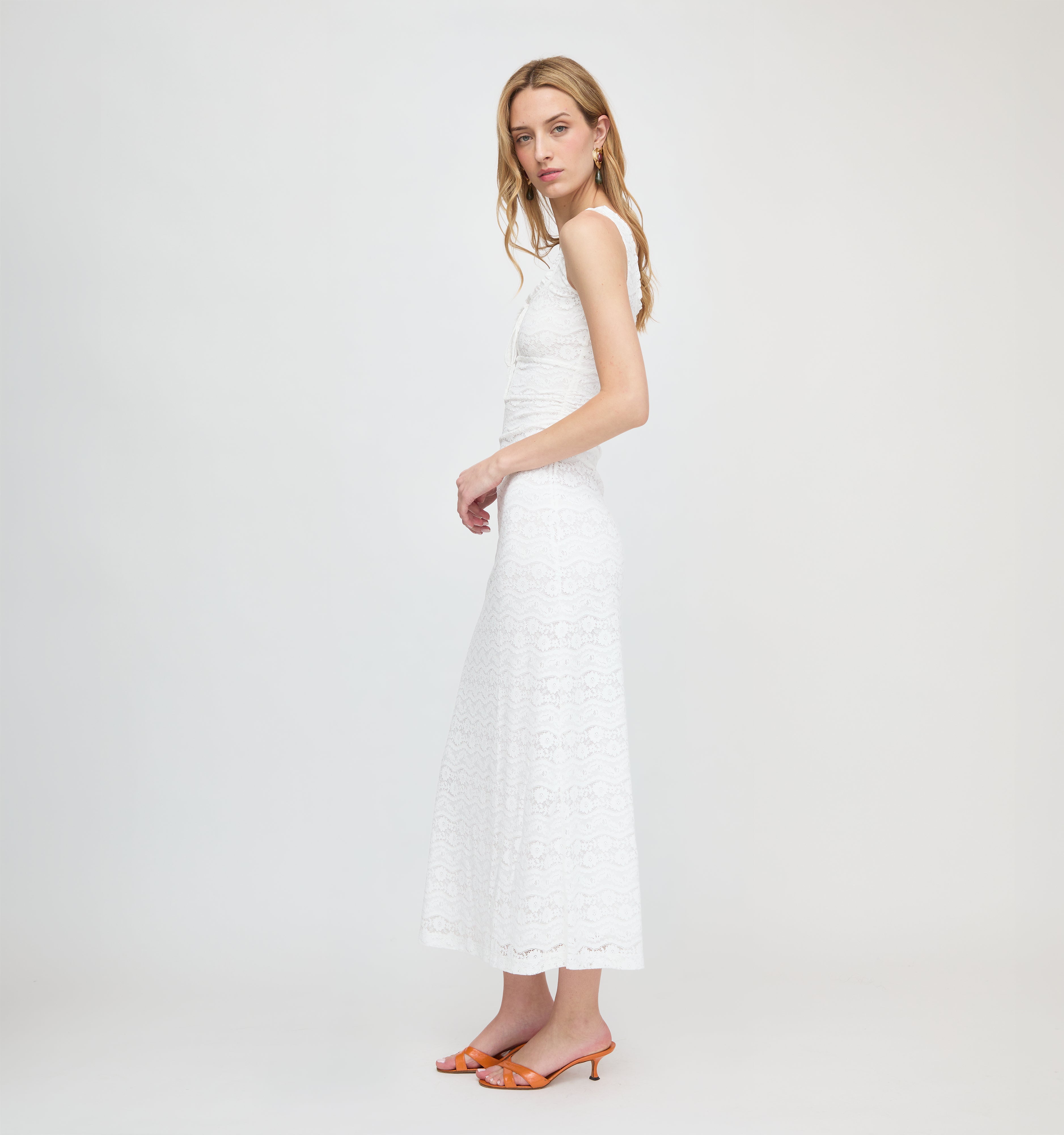 The Coraline Dress - White Stretch Lace