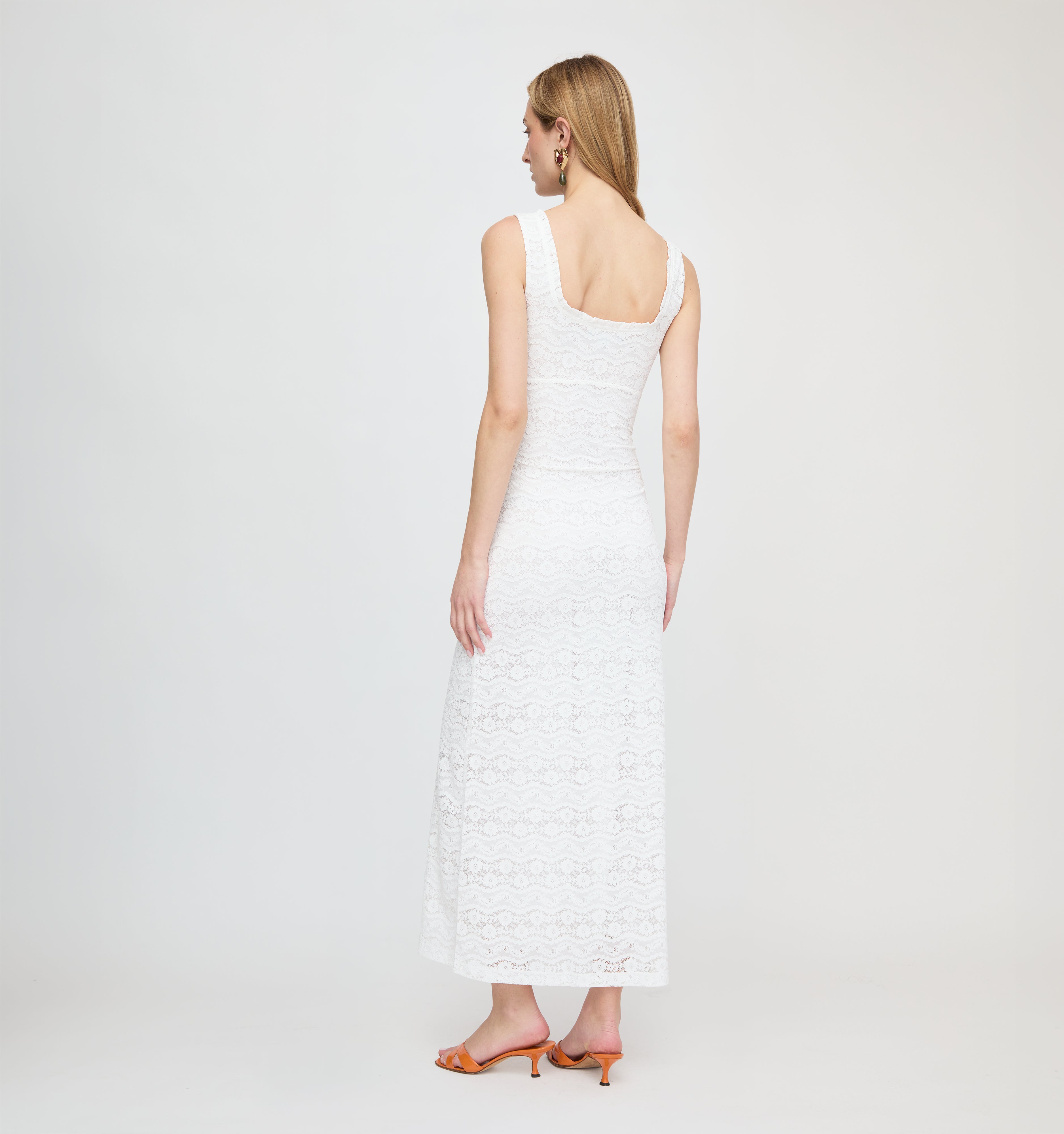 The Coraline Dress - White Stretch Lace