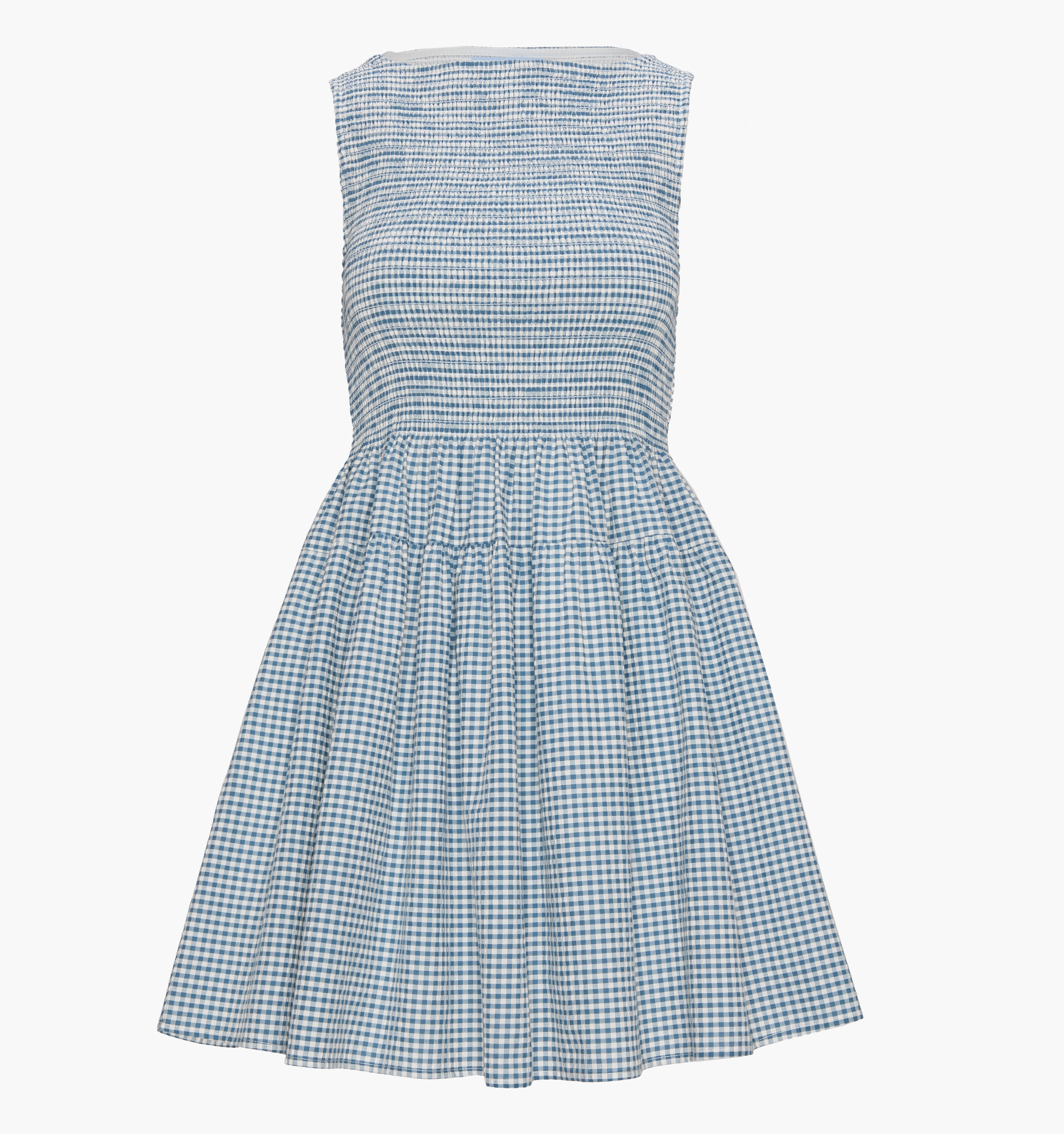 The Cosima Mini Nap Dress - Lagoon Gingham