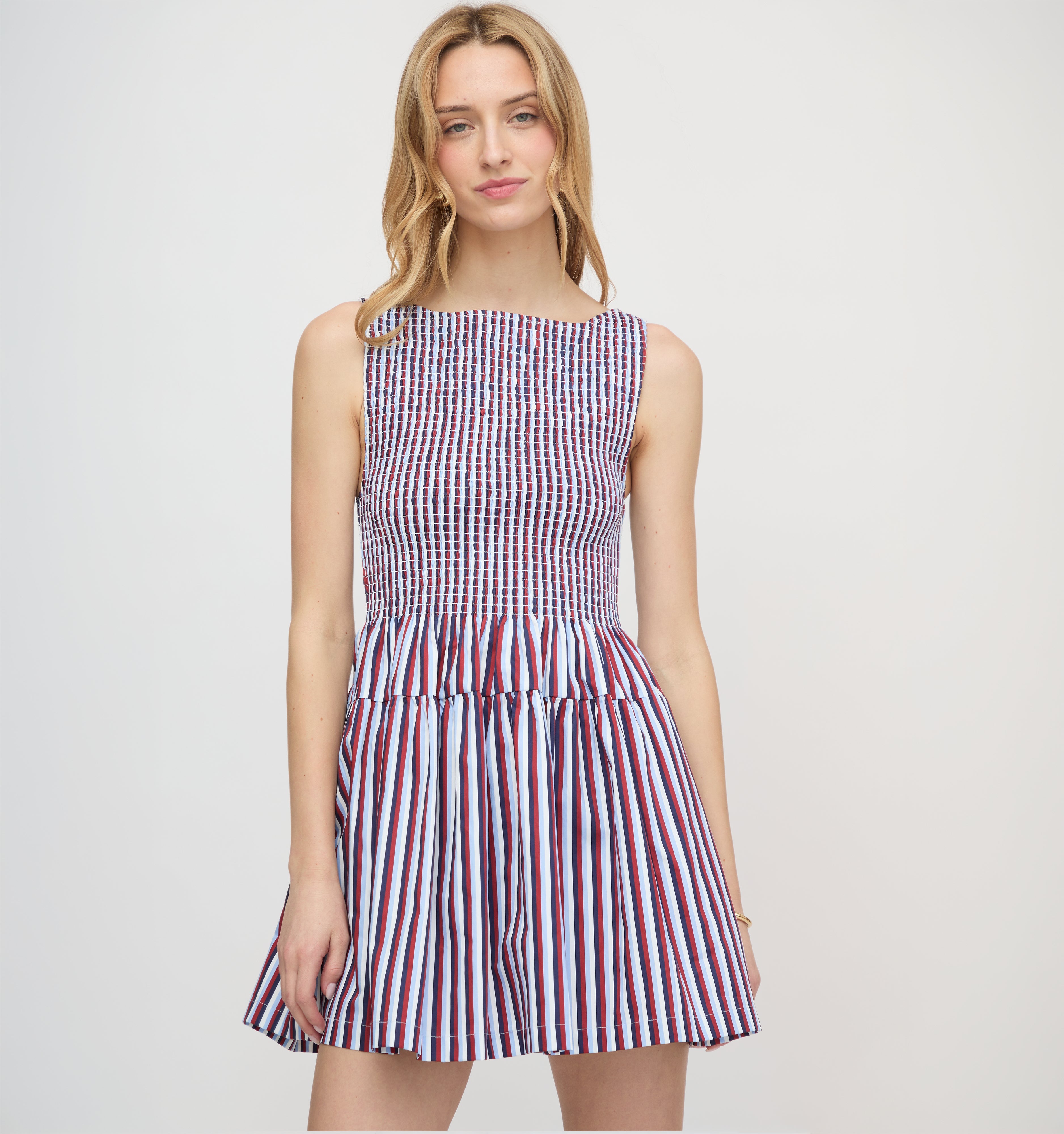 The Cosima Mini Nap Dress - Firecracker Stripe