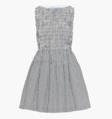 The Cosima Mini Nap Dress - Black/Sand Gingham