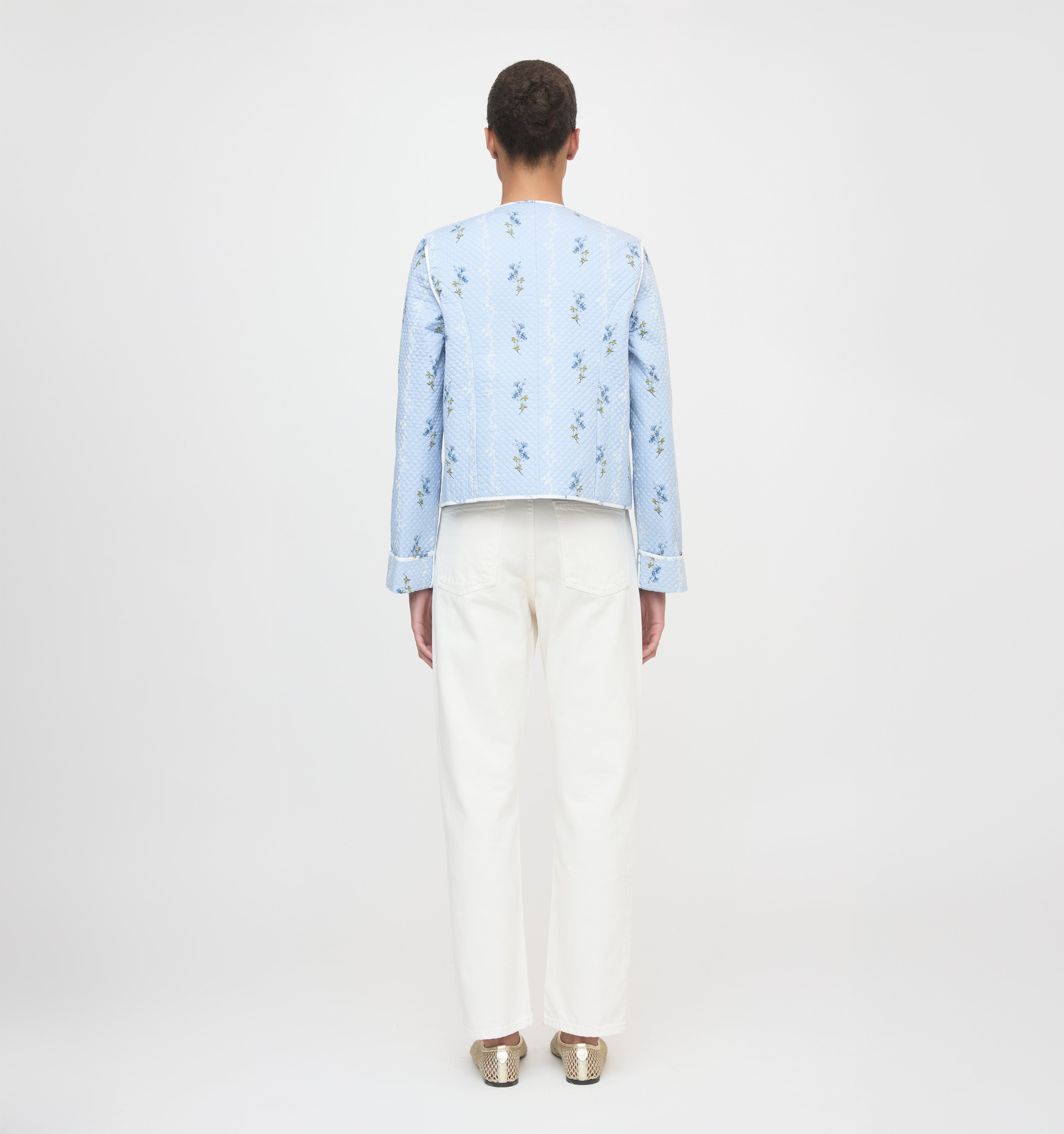 The Cropped Rowan Jacket - Bluebell Waltz