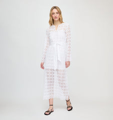 The Darinka Dress - White Medallion Lace