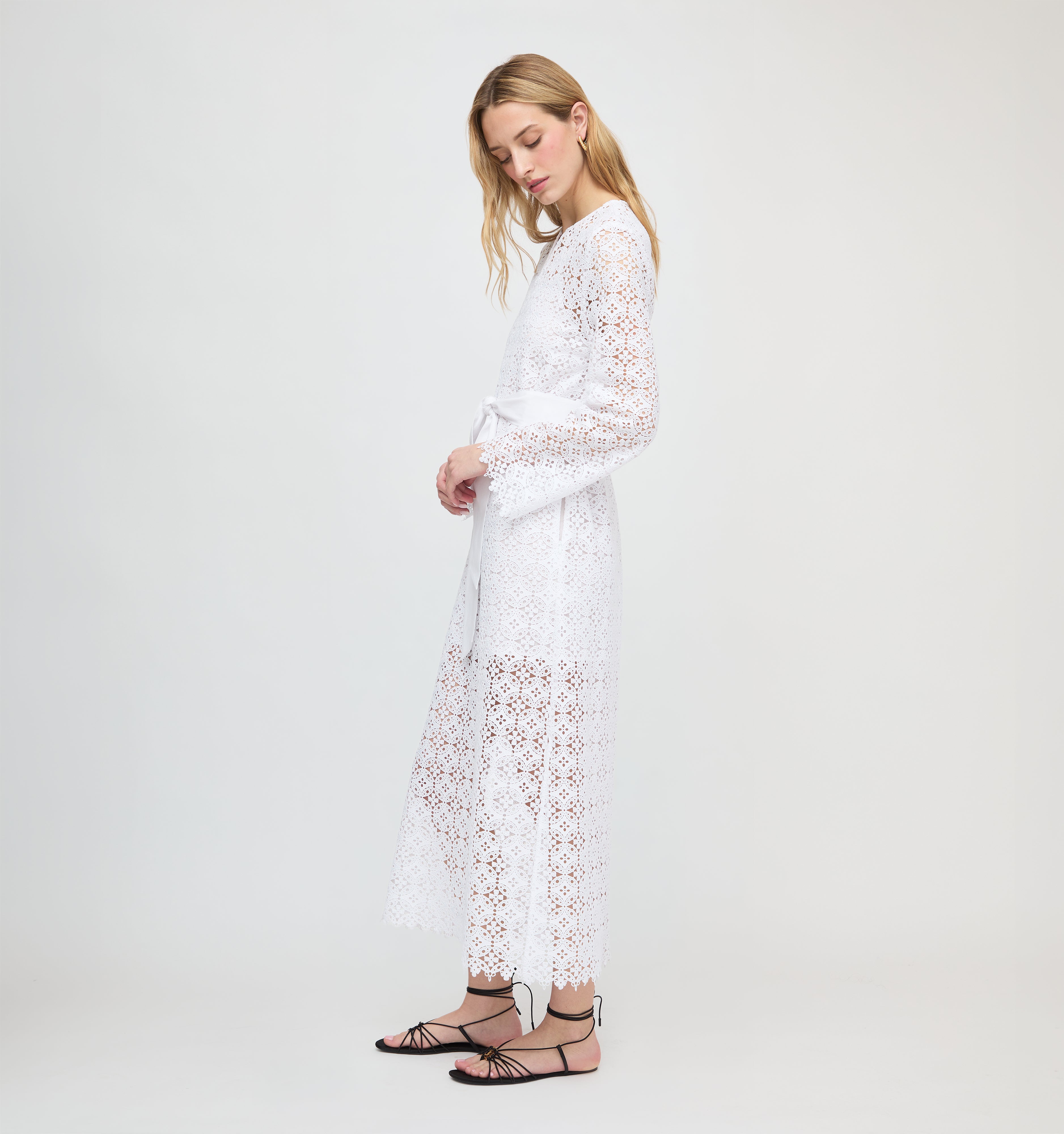The Darinka Dress - White Medallion Lace