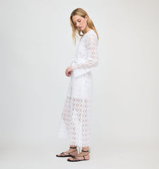 The Darinka Dress - White Medallion Lace