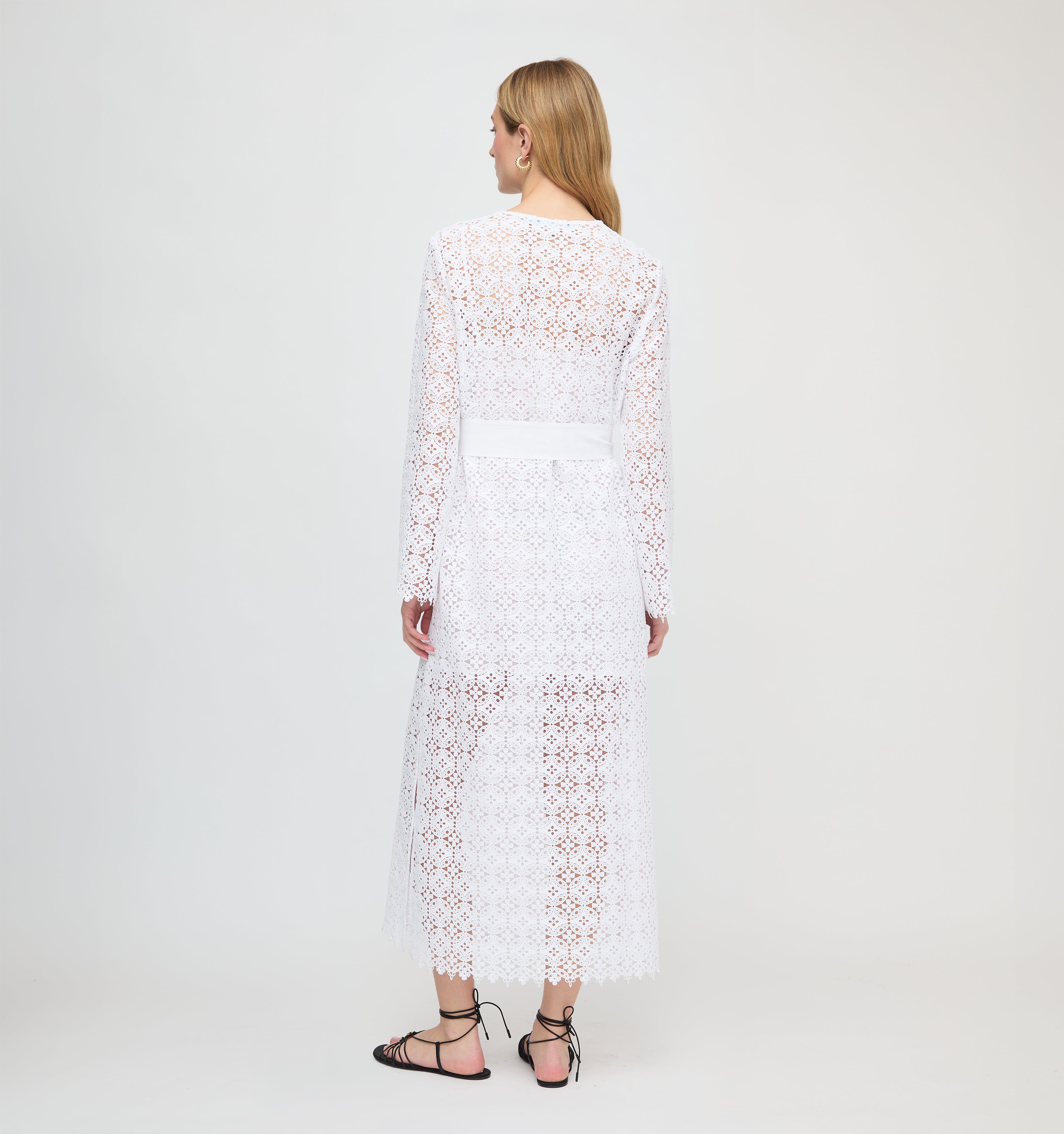 The Darinka Dress - White Medallion Lace