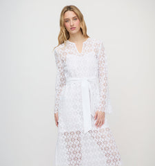 The Darinka Dress - White Medallion Lace