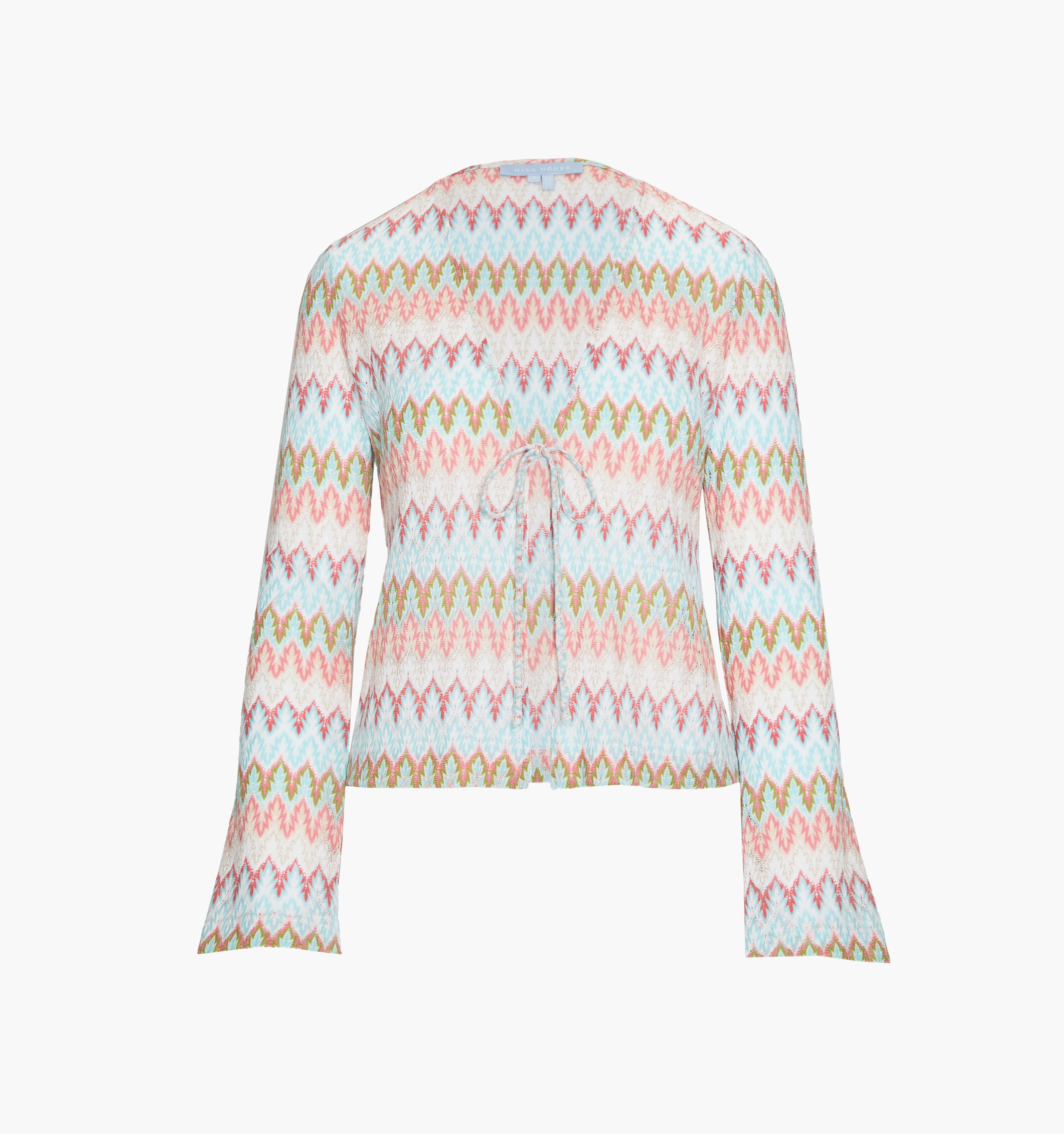 The Delia Top - White Multi Smooth Shimmer Knit