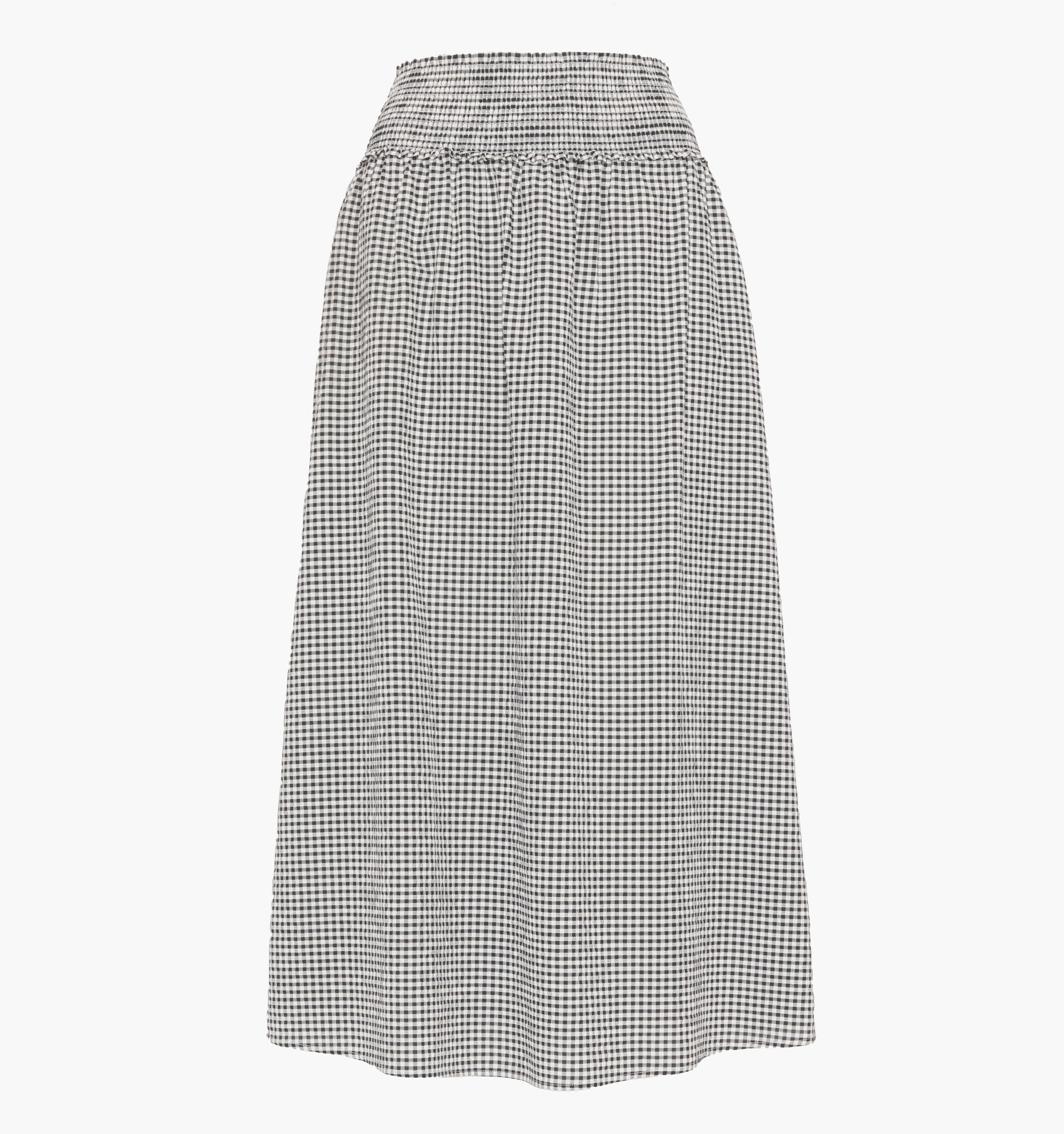 The Delphine Nap Skirt - Black/Sand Gingham