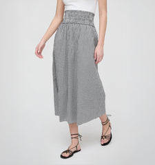 The Delphine Nap Skirt - Black/Sand Gingham