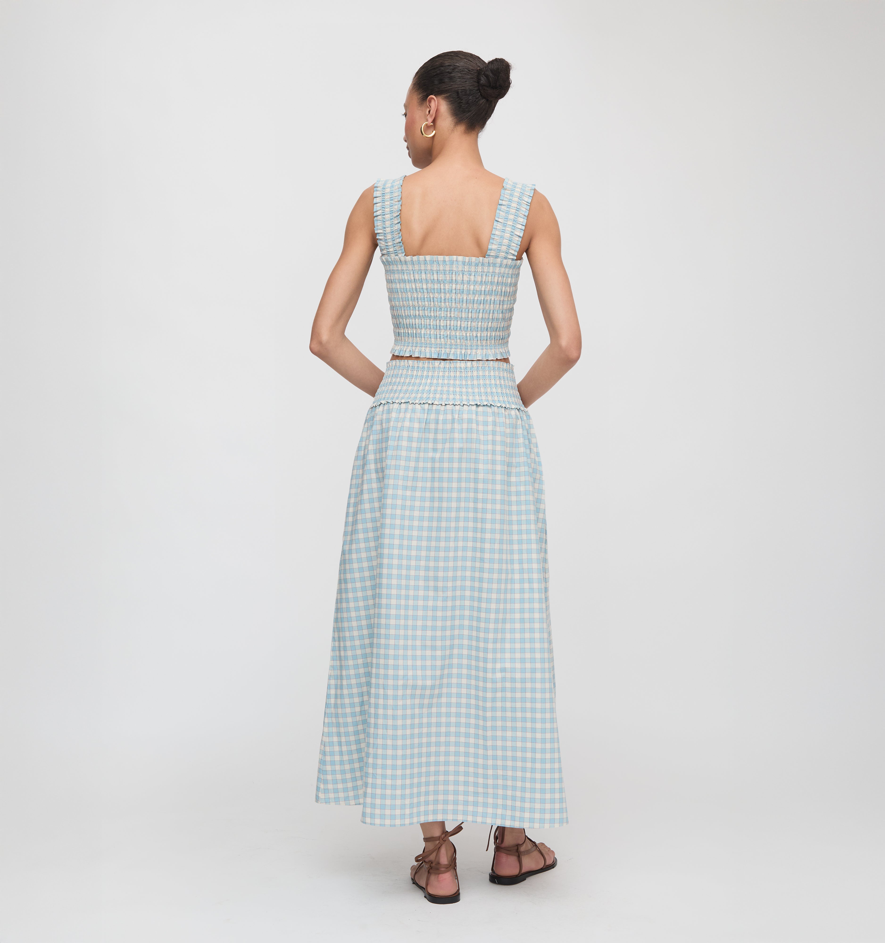 The Delphine Nap Skirt - Blue/Red Gingham