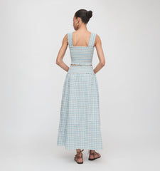 The Azalea Nap Top - Blue/Red Gingham