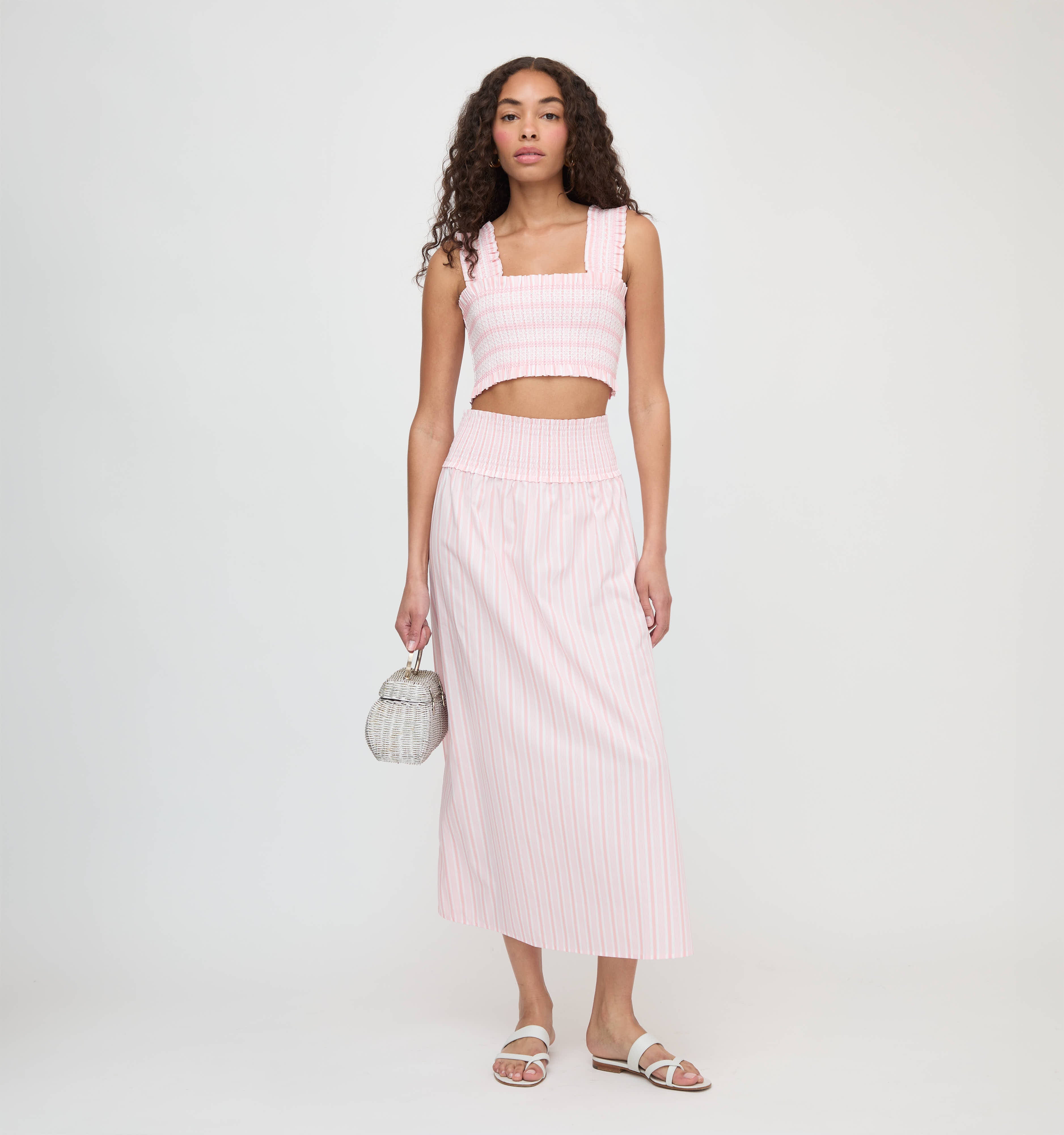 The Azalea Nap Top - Pink Variegated Stripe