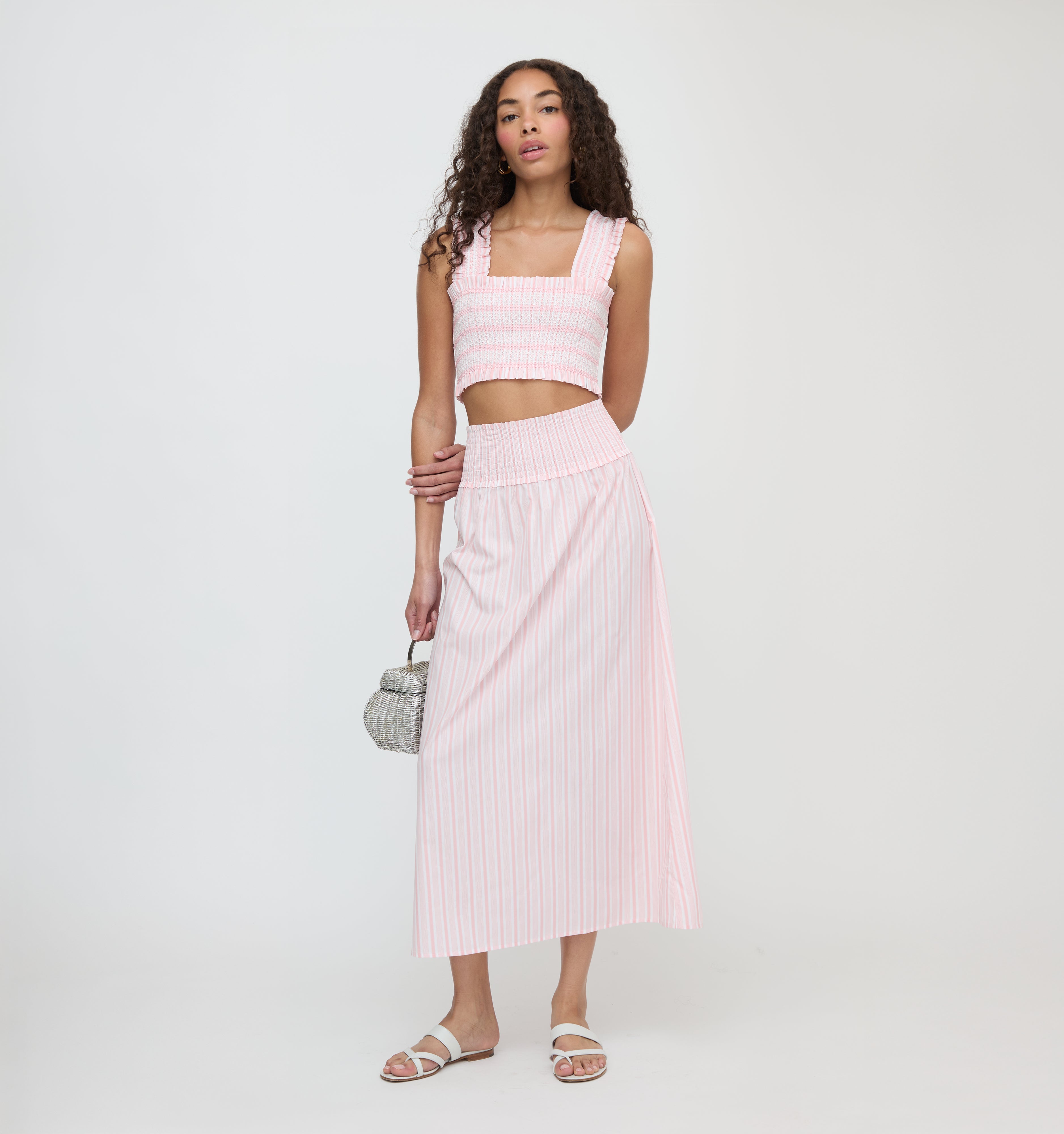 The Azalea Nap Top - Pink Variegated Stripe