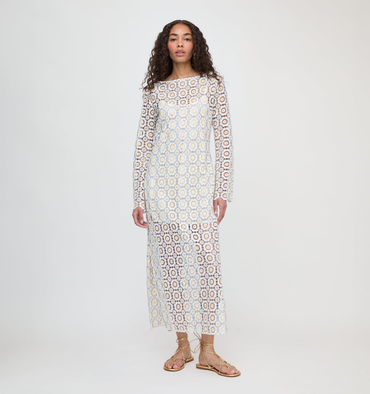 The Eliza Dress - Blue Dahlia Lace