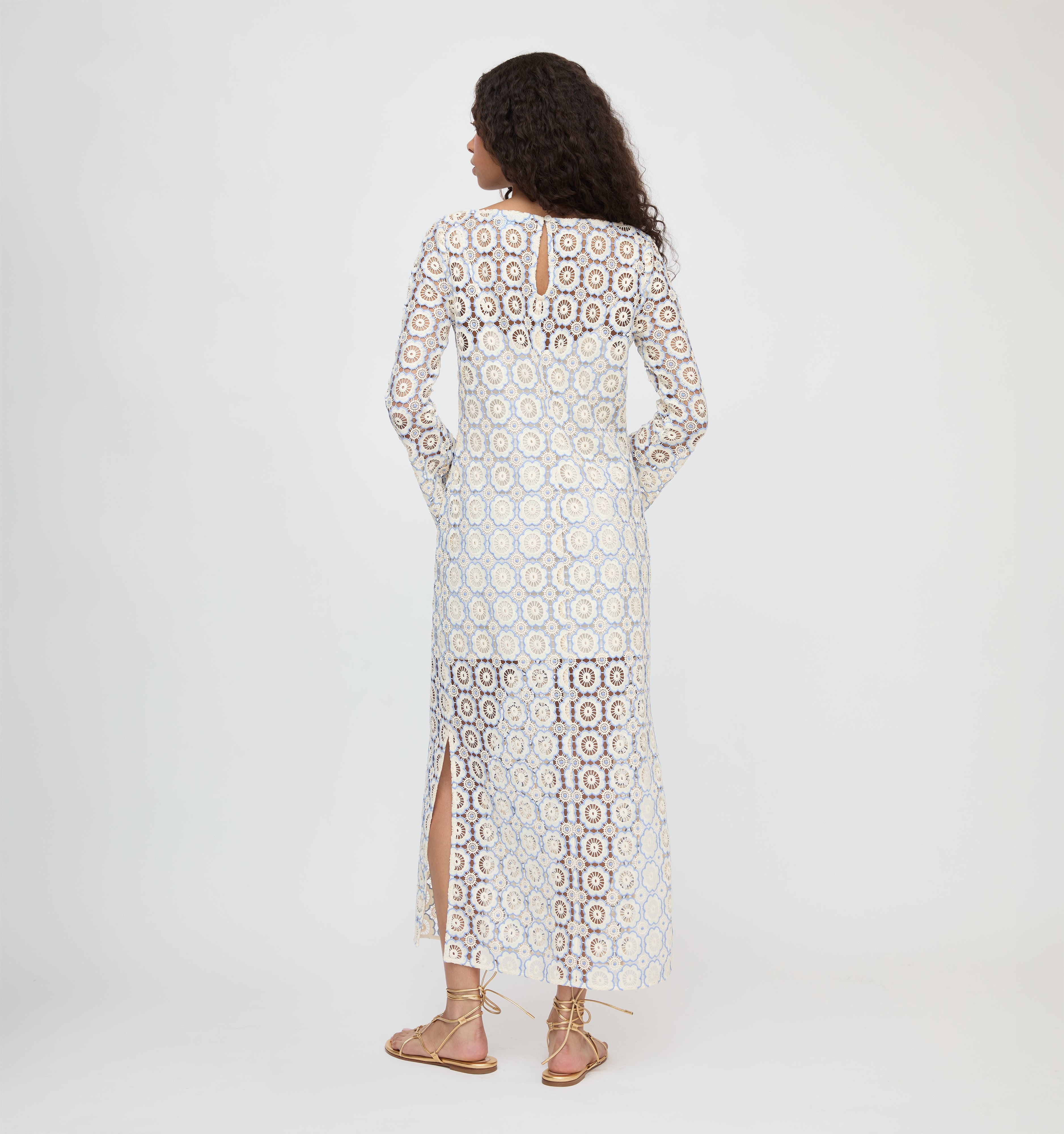 The Eliza Dress - Blue Dahlia Lace