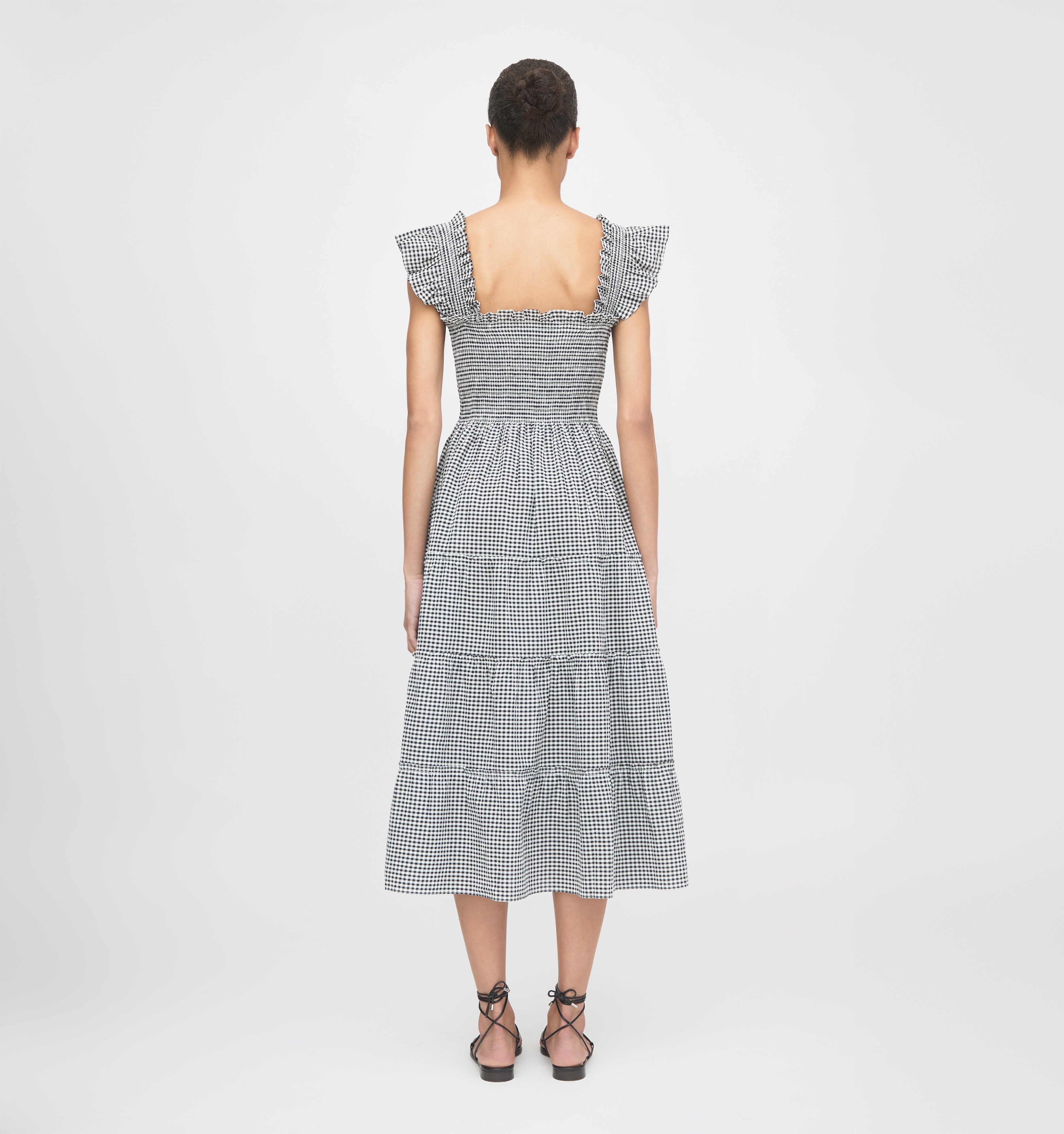 The Ellie Nap Dress - Black/Sand Gingham