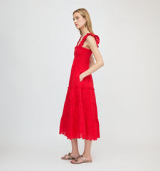The Ellie Nap Dress - Cherry Trellis Broderie