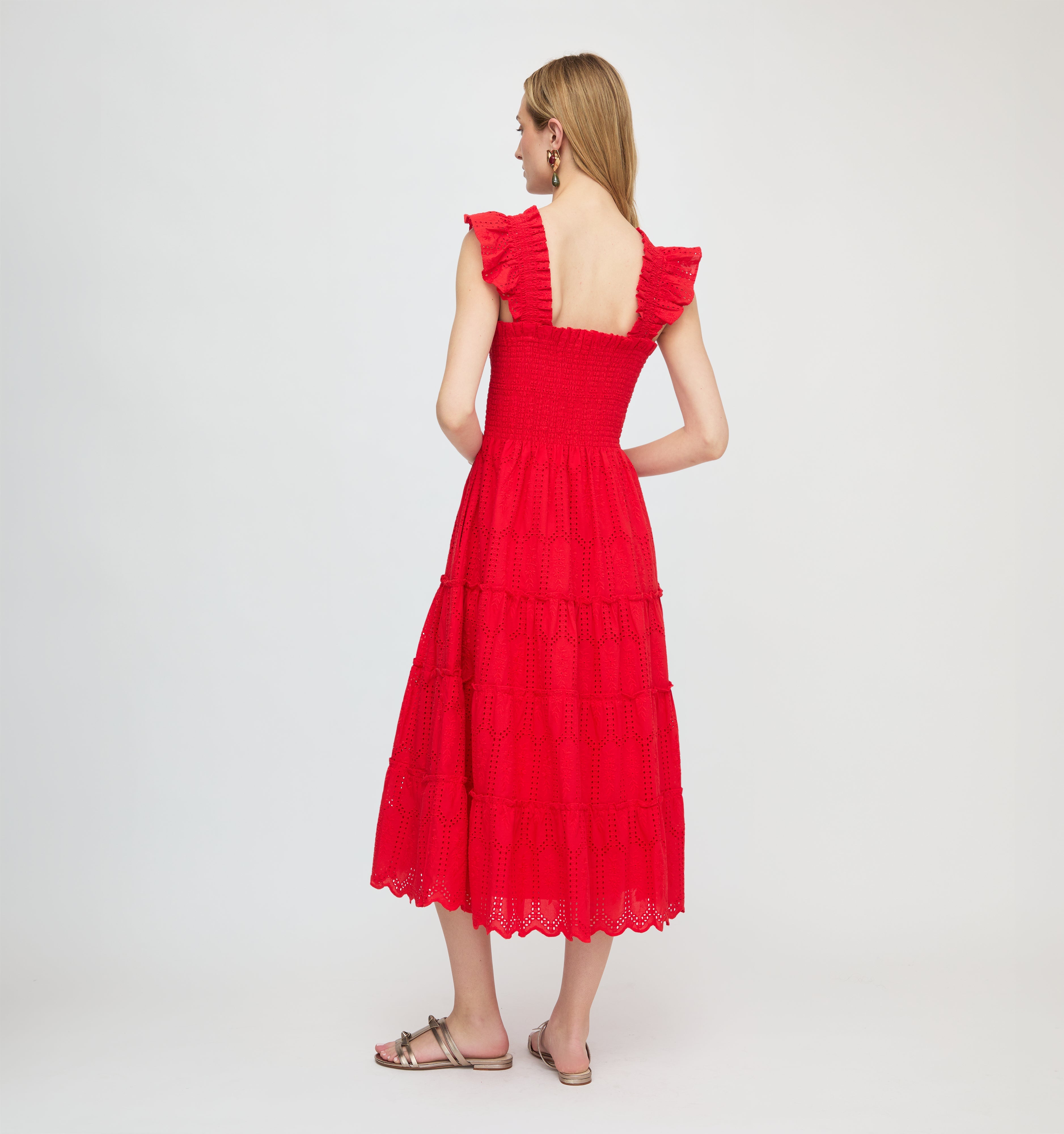 The Ellie Nap Dress - Cherry Trellis Broderie