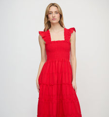 The Ellie Nap Dress - Cherry Trellis Broderie