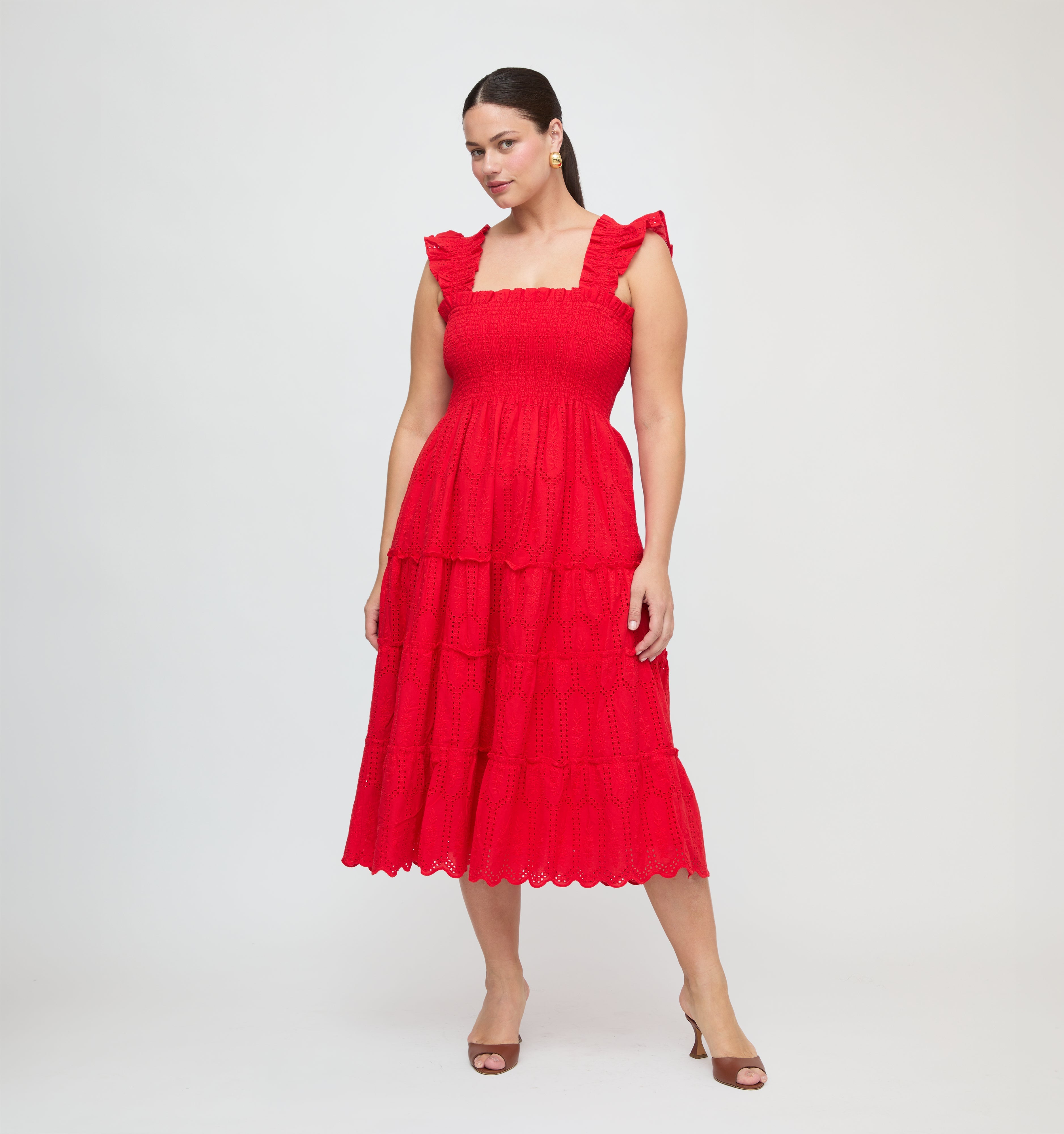 The Ellie Nap Dress - Cherry Trellis Broderie