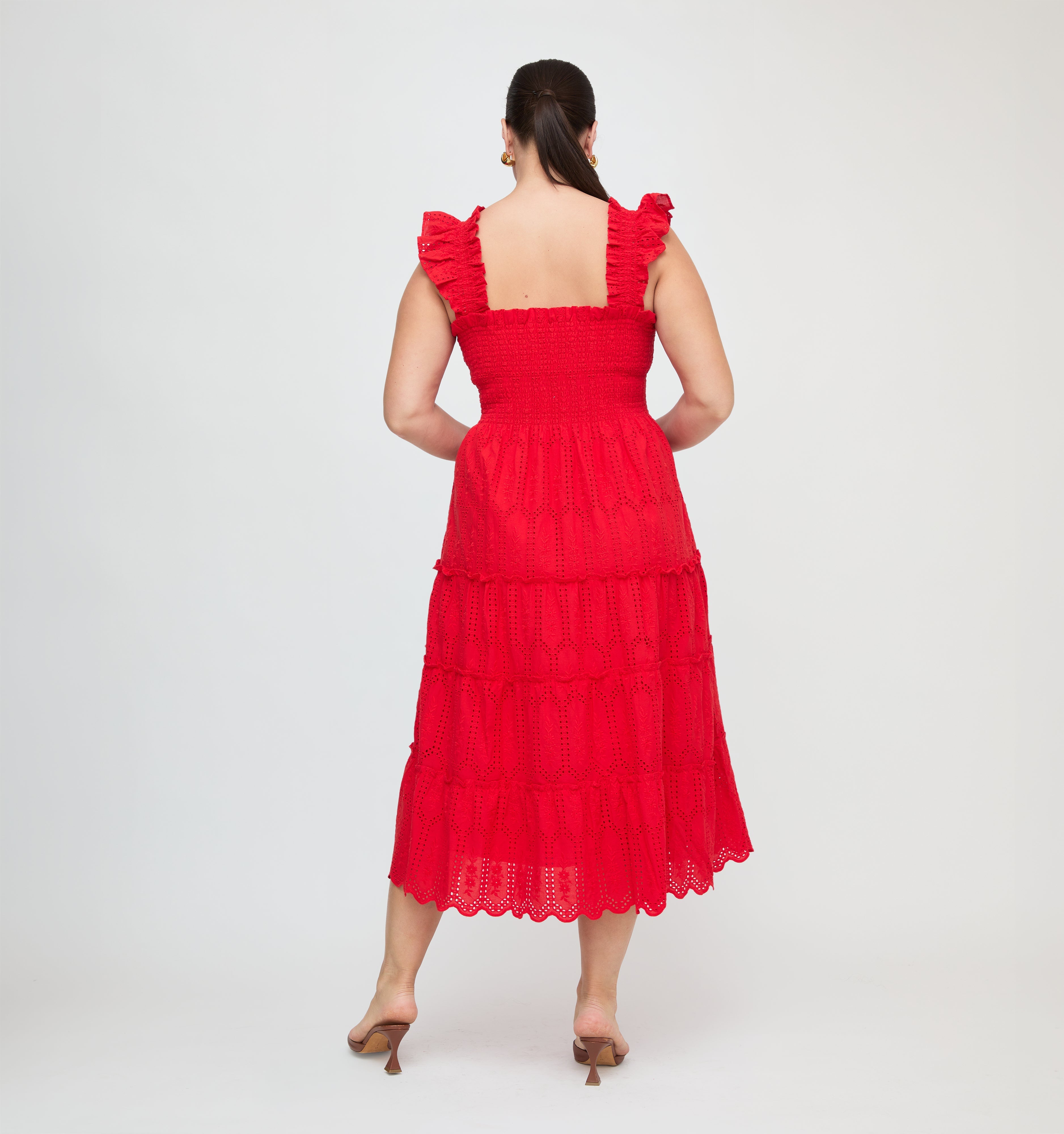 The Ellie Nap Dress - Cherry Trellis Broderie