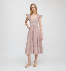 The Ellie Nap Dress - Cognac Gingham