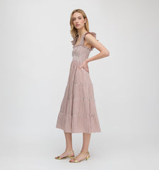 The Ellie Nap Dress - Cognac Gingham