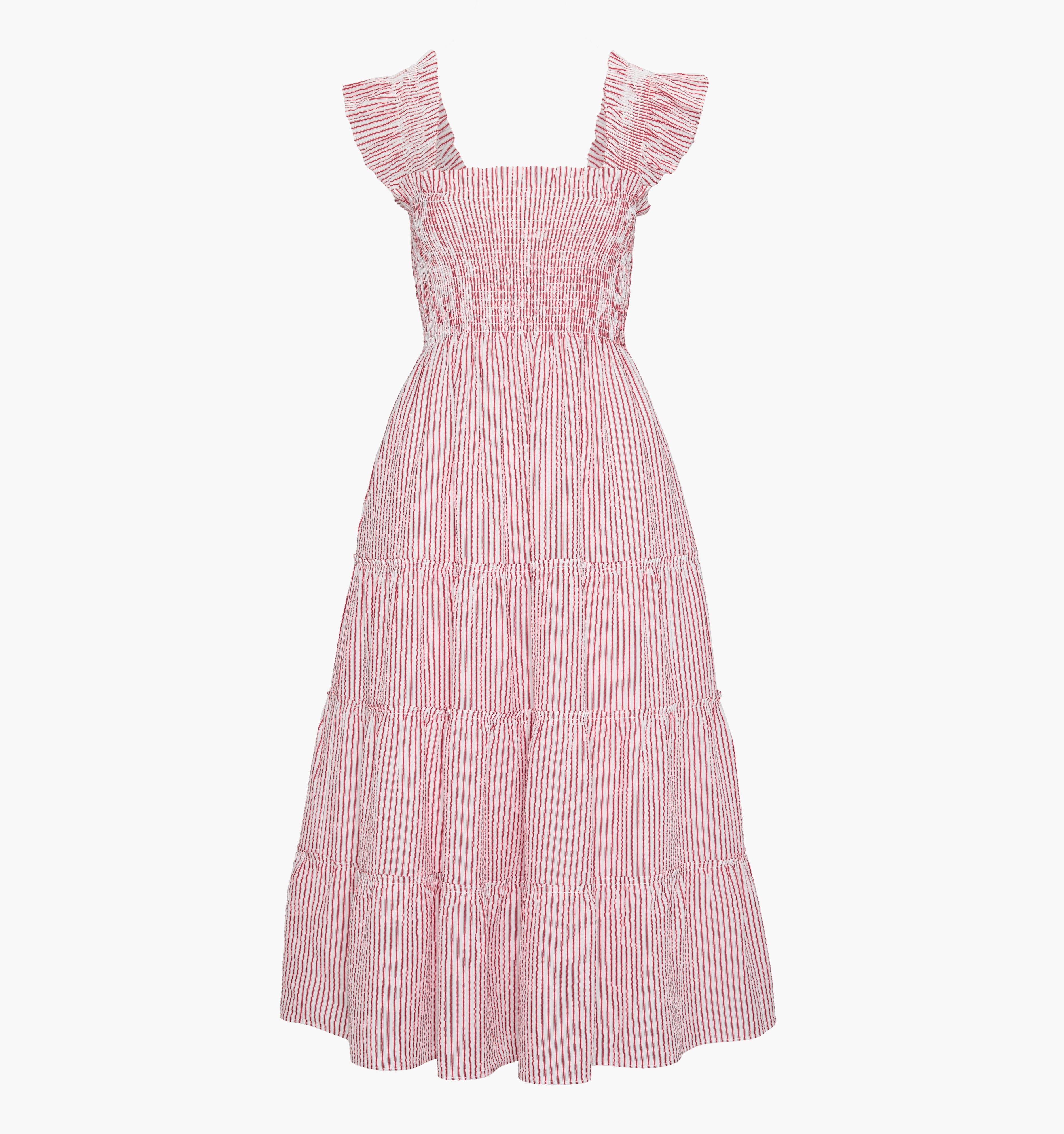 The Ellie Nap Dress - Red Ticking Stripe