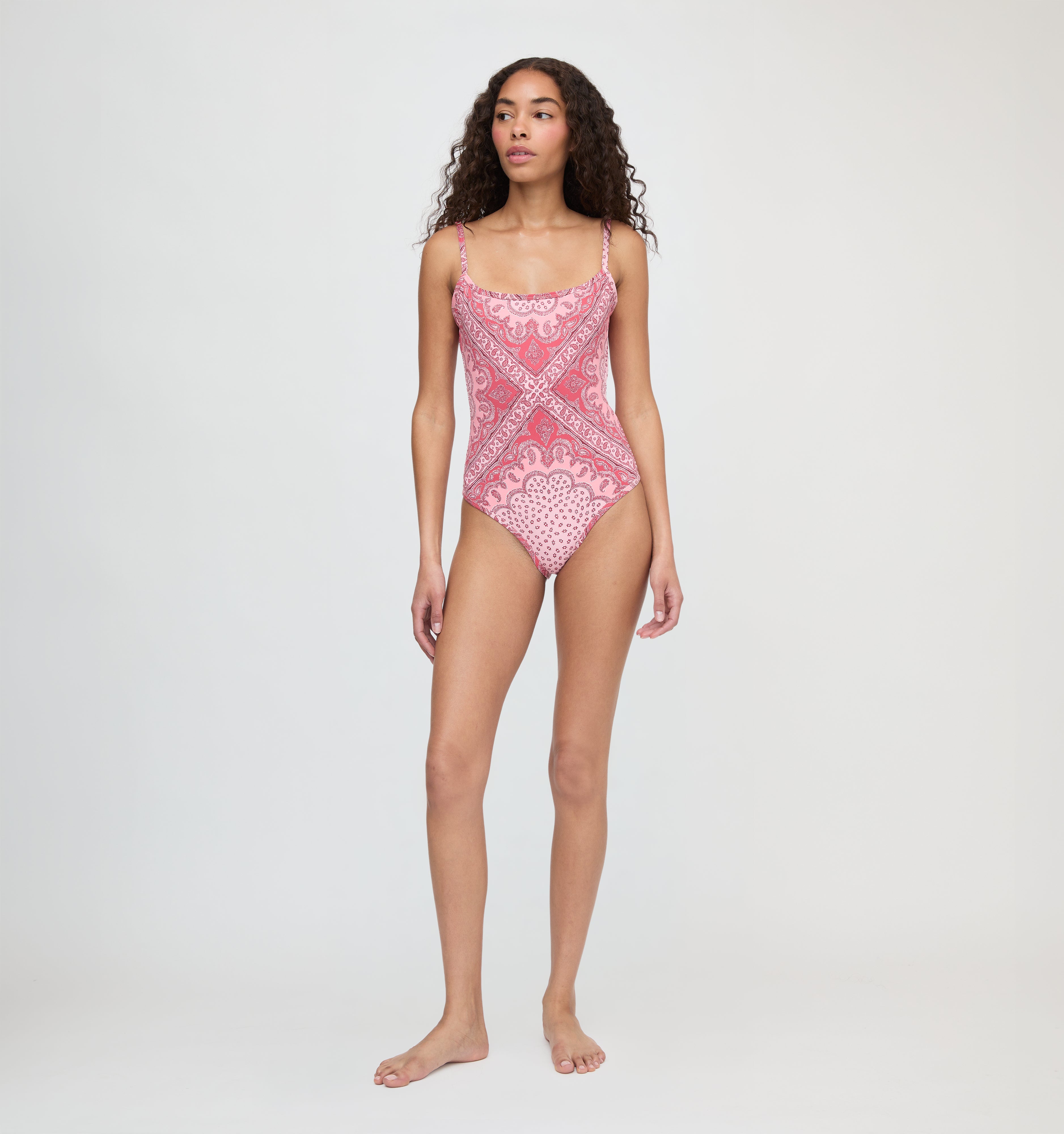 The Emerson One Piece - Berry Paisley Scarf